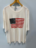 american flag oversized tee