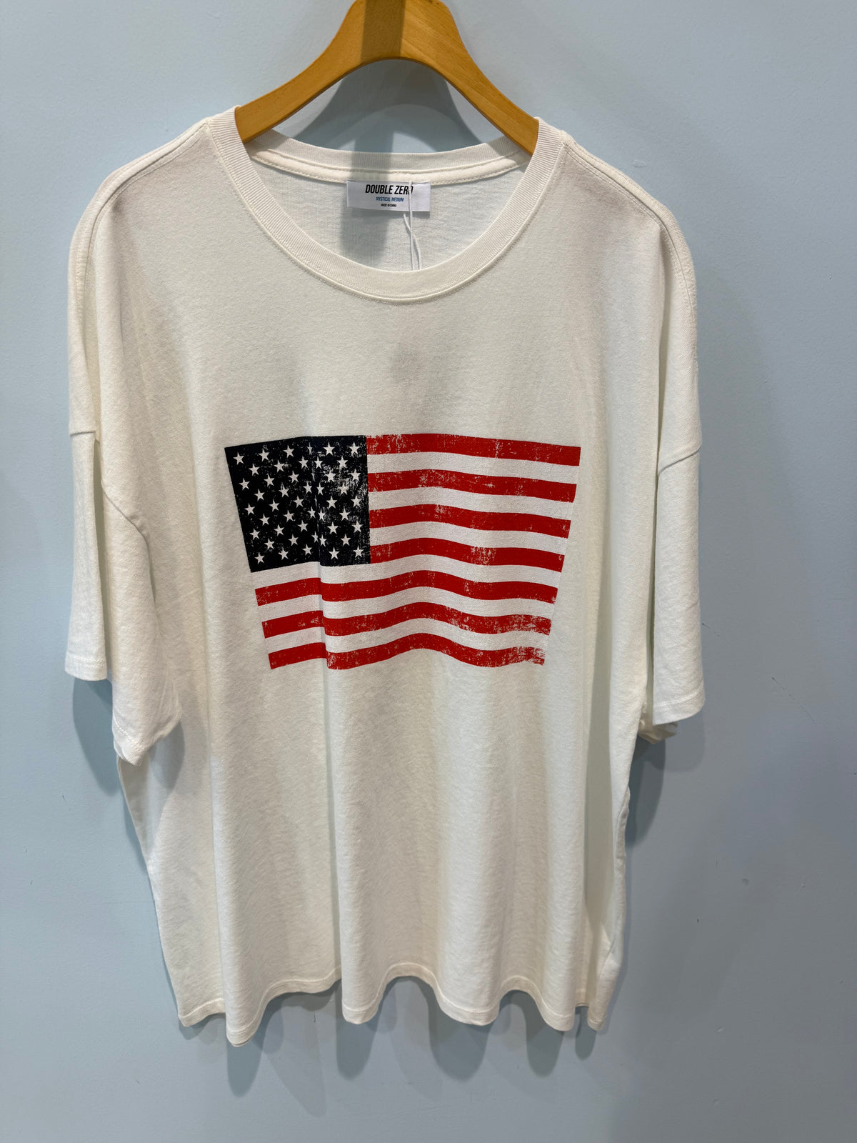 american flag oversized tee