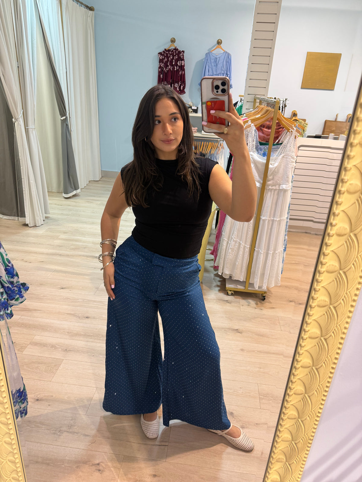 midnight wide leg jeans