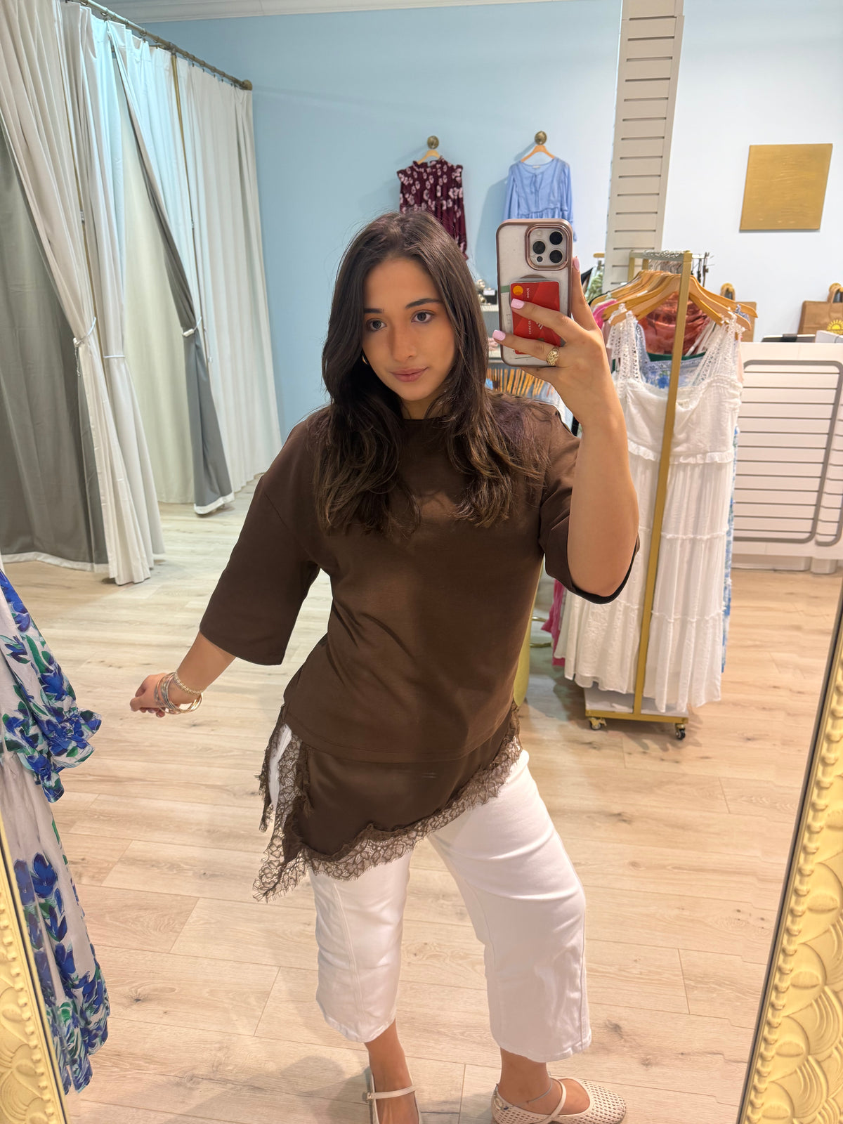 chic chocolate tee