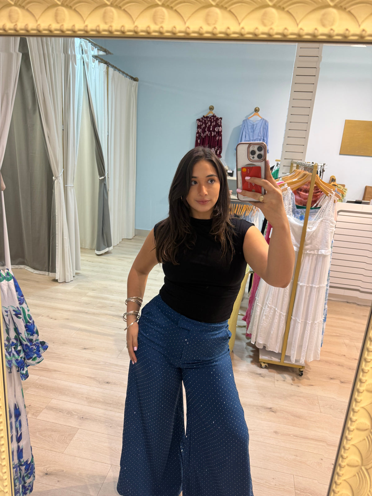 midnight wide leg jeans