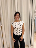 polka dot flow blouse