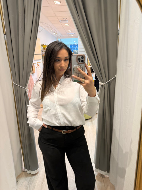 Business slacks with brown belt