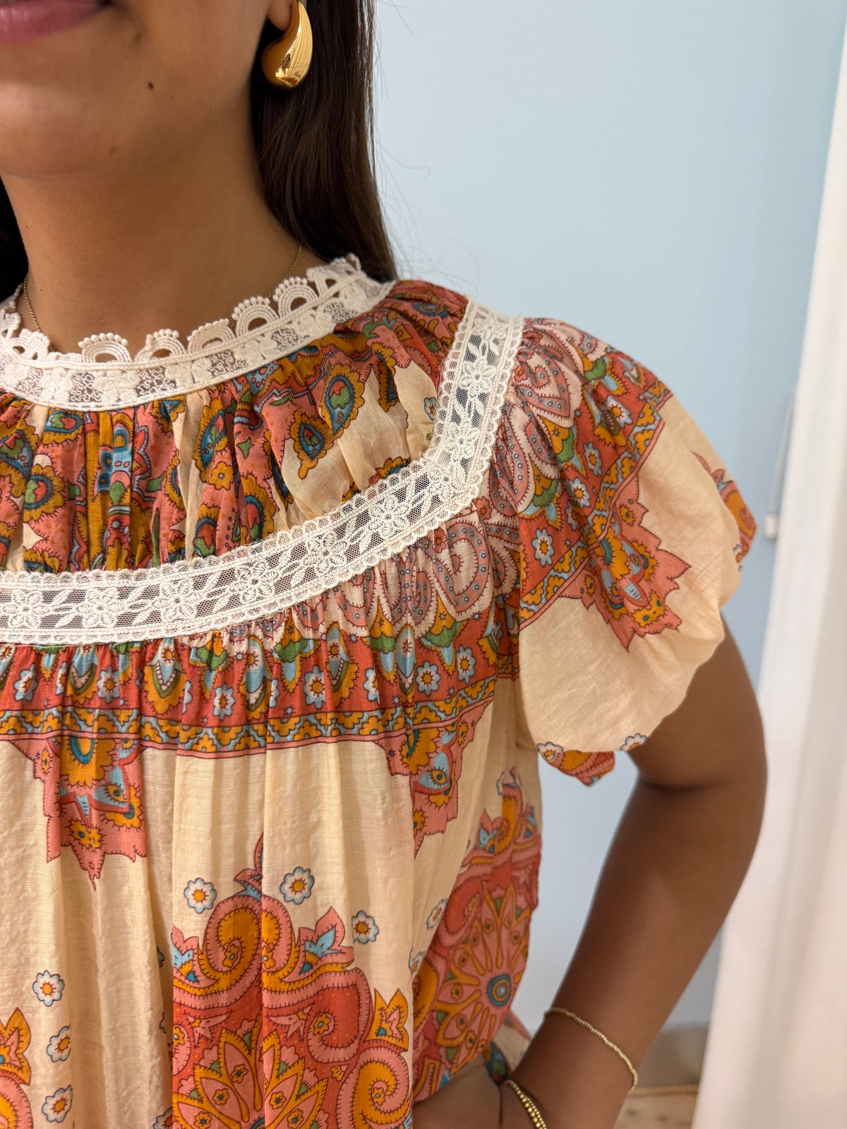 paisley babydoll dress