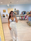 white cotton pants
