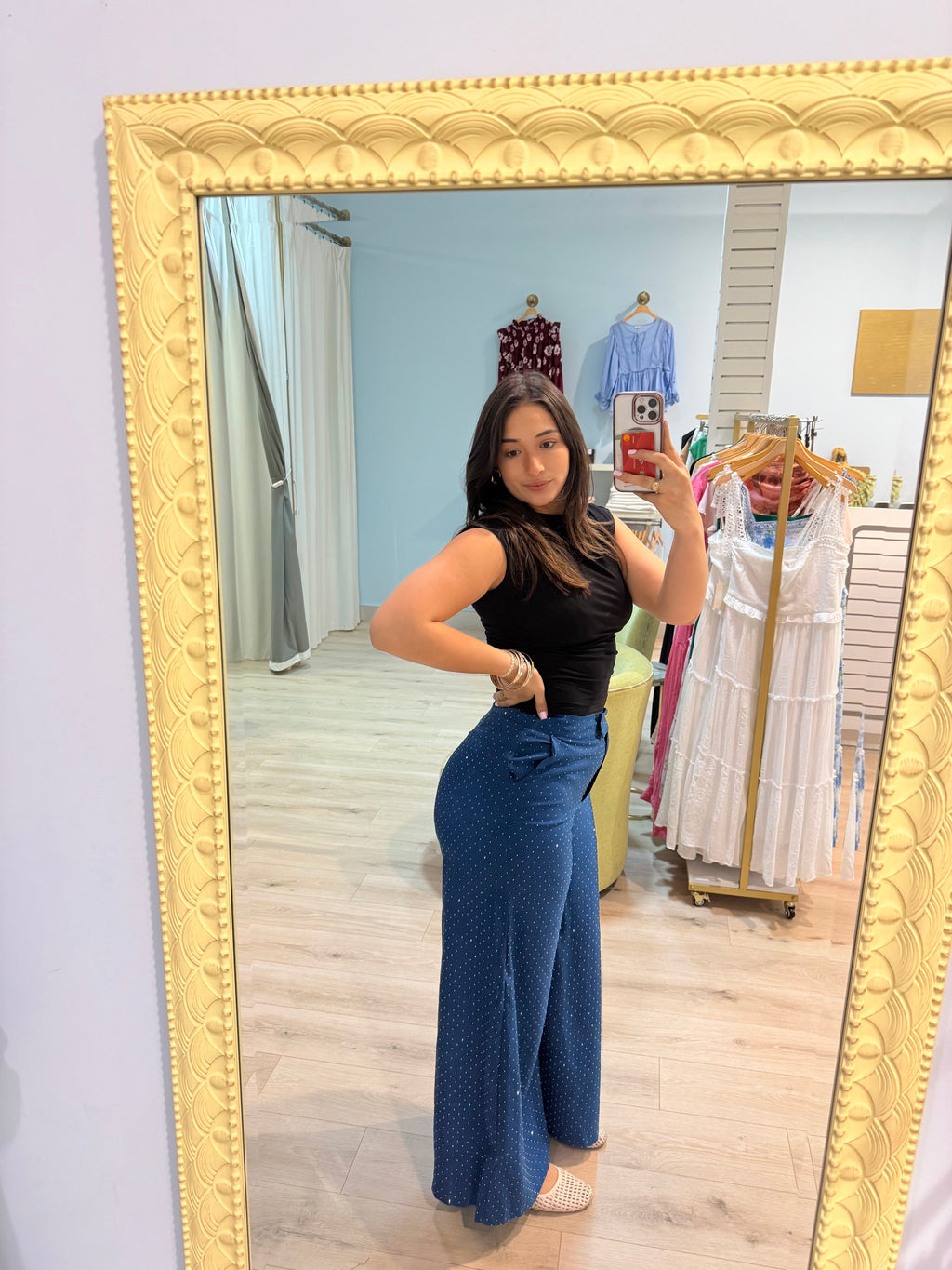 midnight wide leg jeans