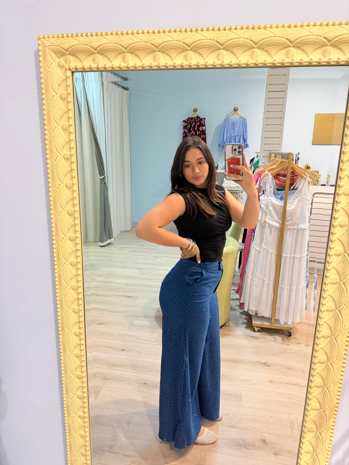 midnight wide leg jeans