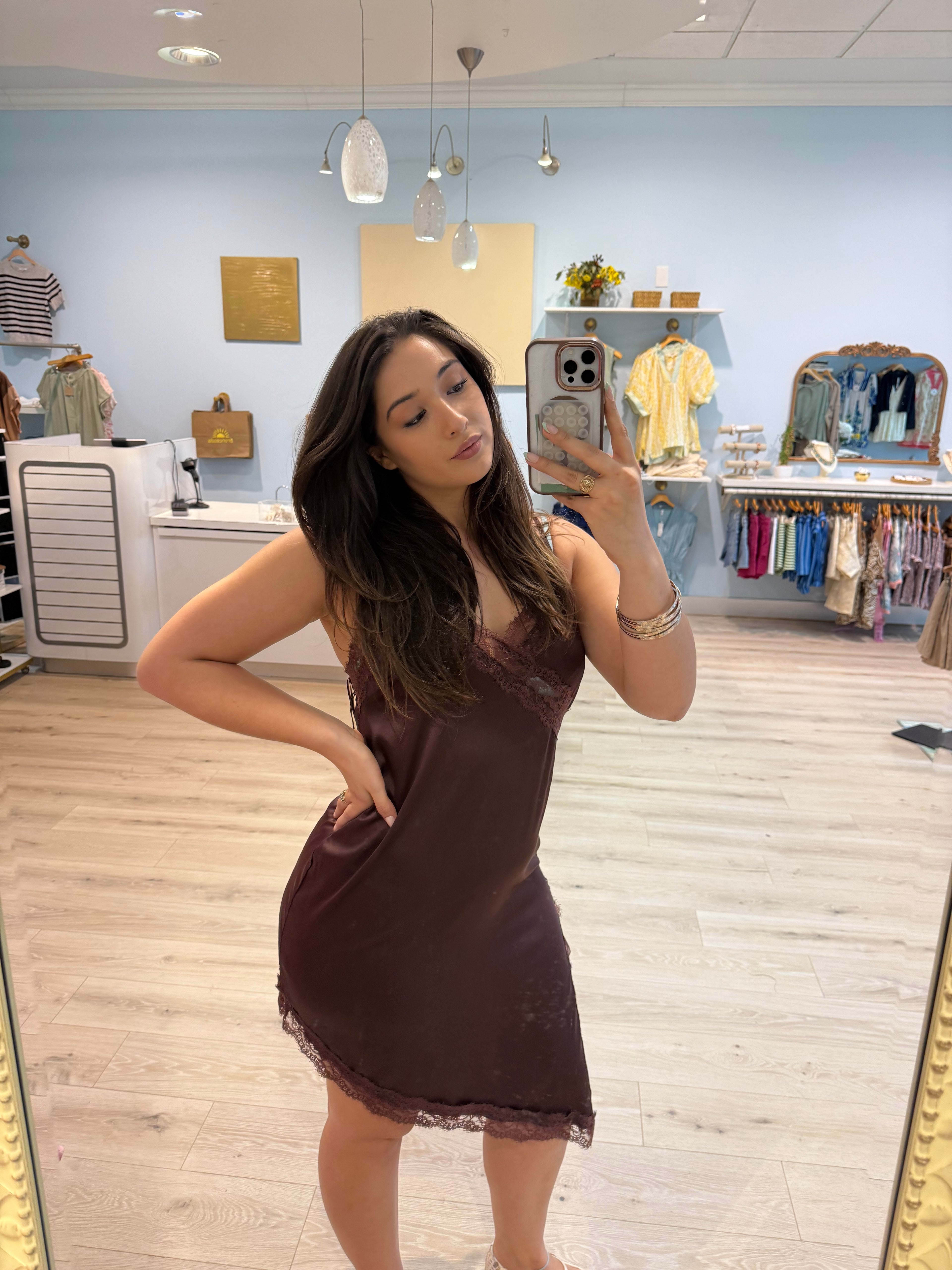 Lace asymmetrical dress