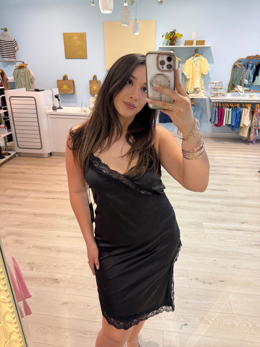 Lace asymmetrical dress