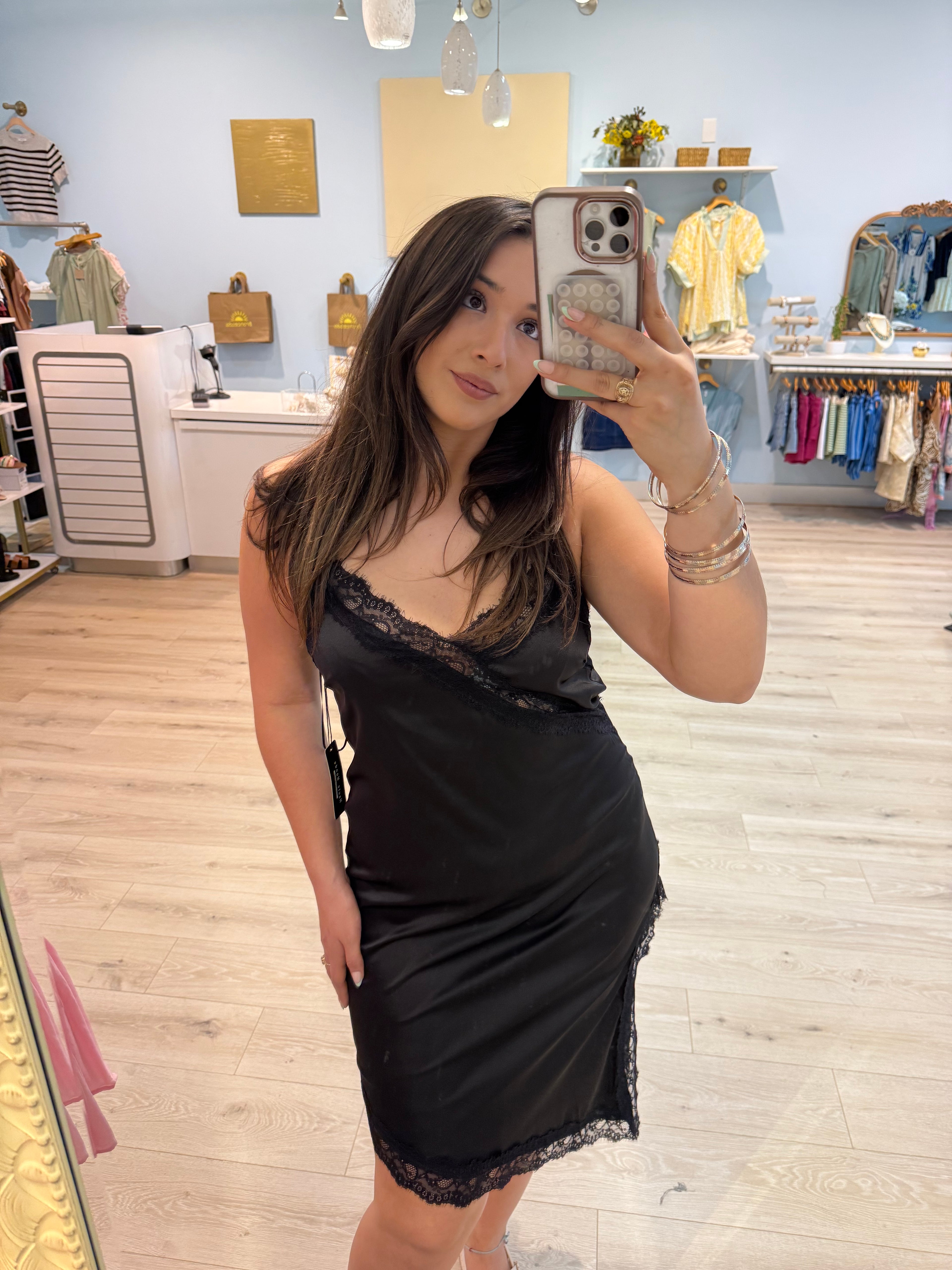 Lace asymmetrical dress