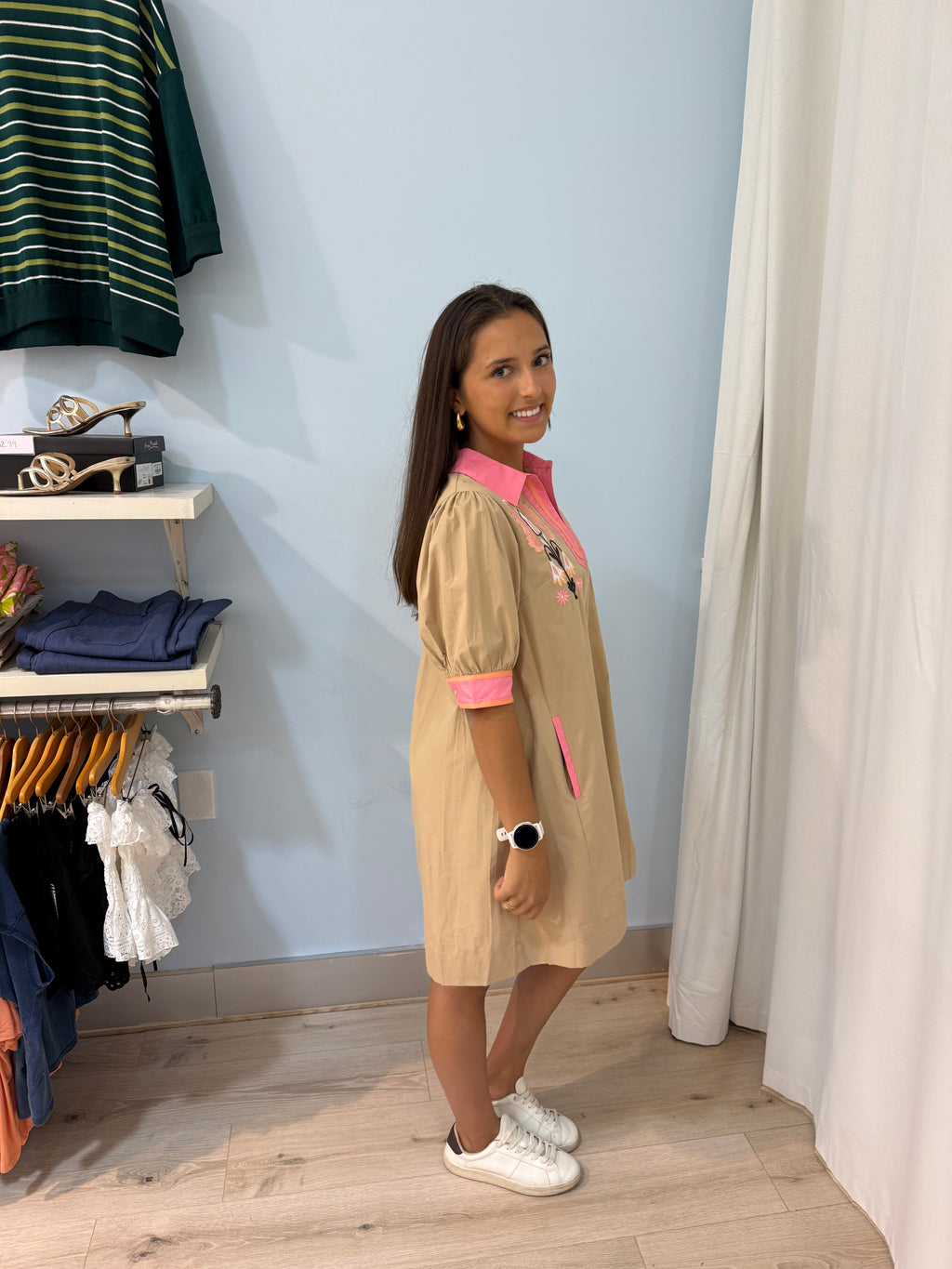 latte cotton dress