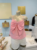 bow detail tank top