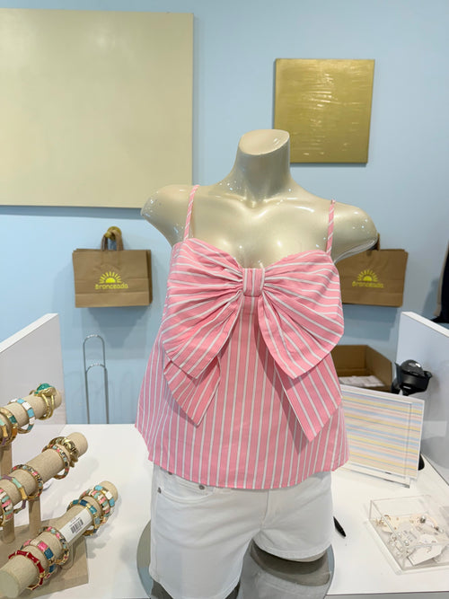bow detail tank top
