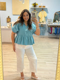 half zip 100% cotton top