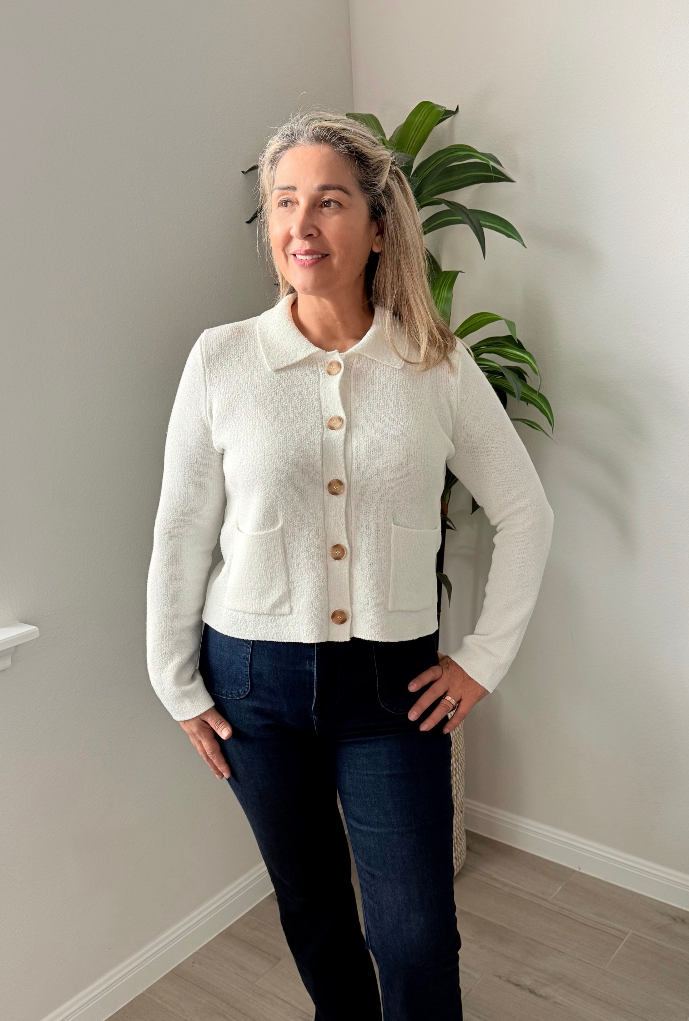 Buttoned Blanc cardigan