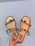 gold slides with gem stones