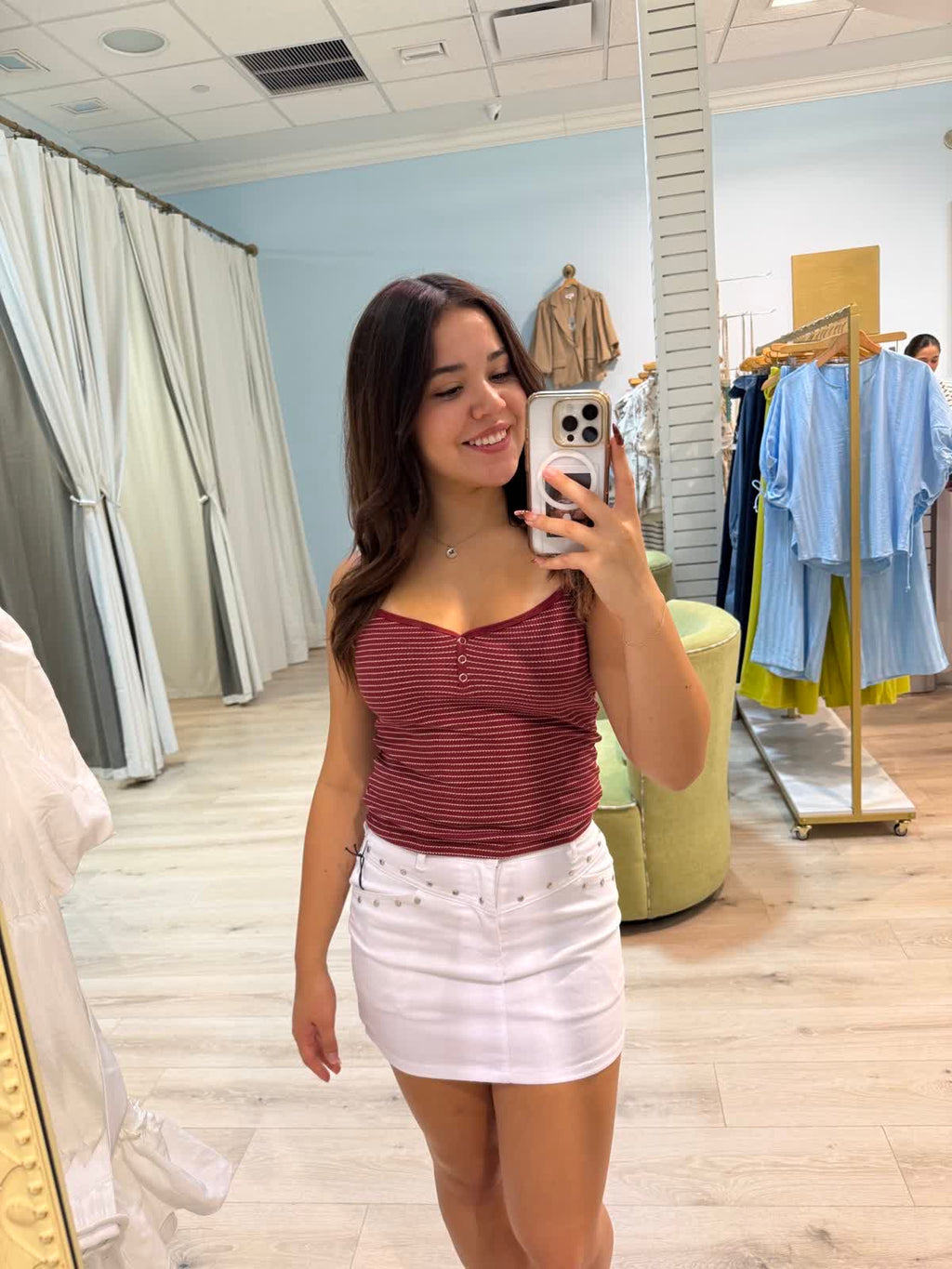 maroon cami