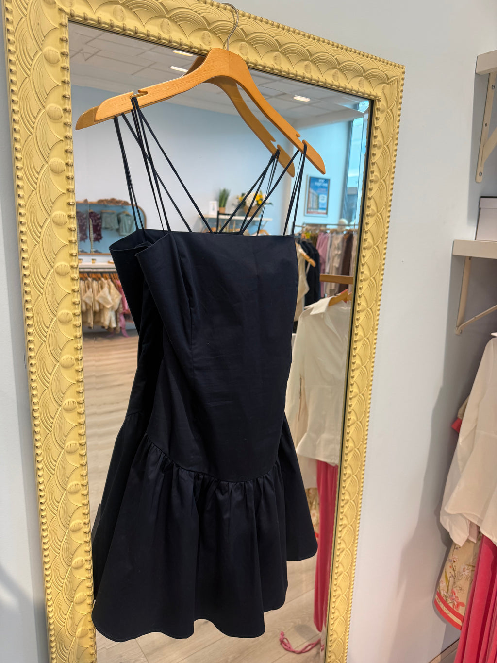 open back mini dress