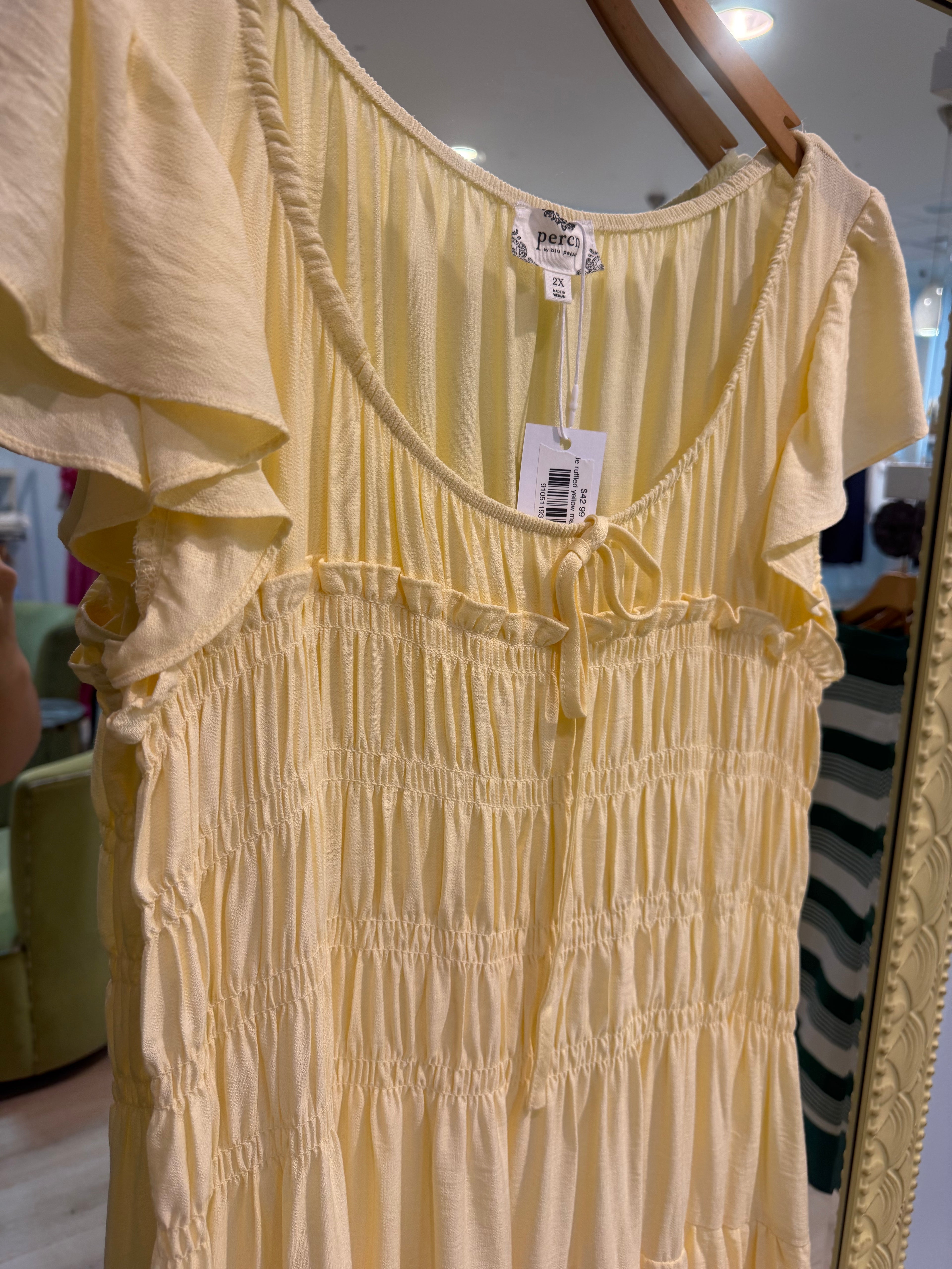 plus size ruffled maxi dress