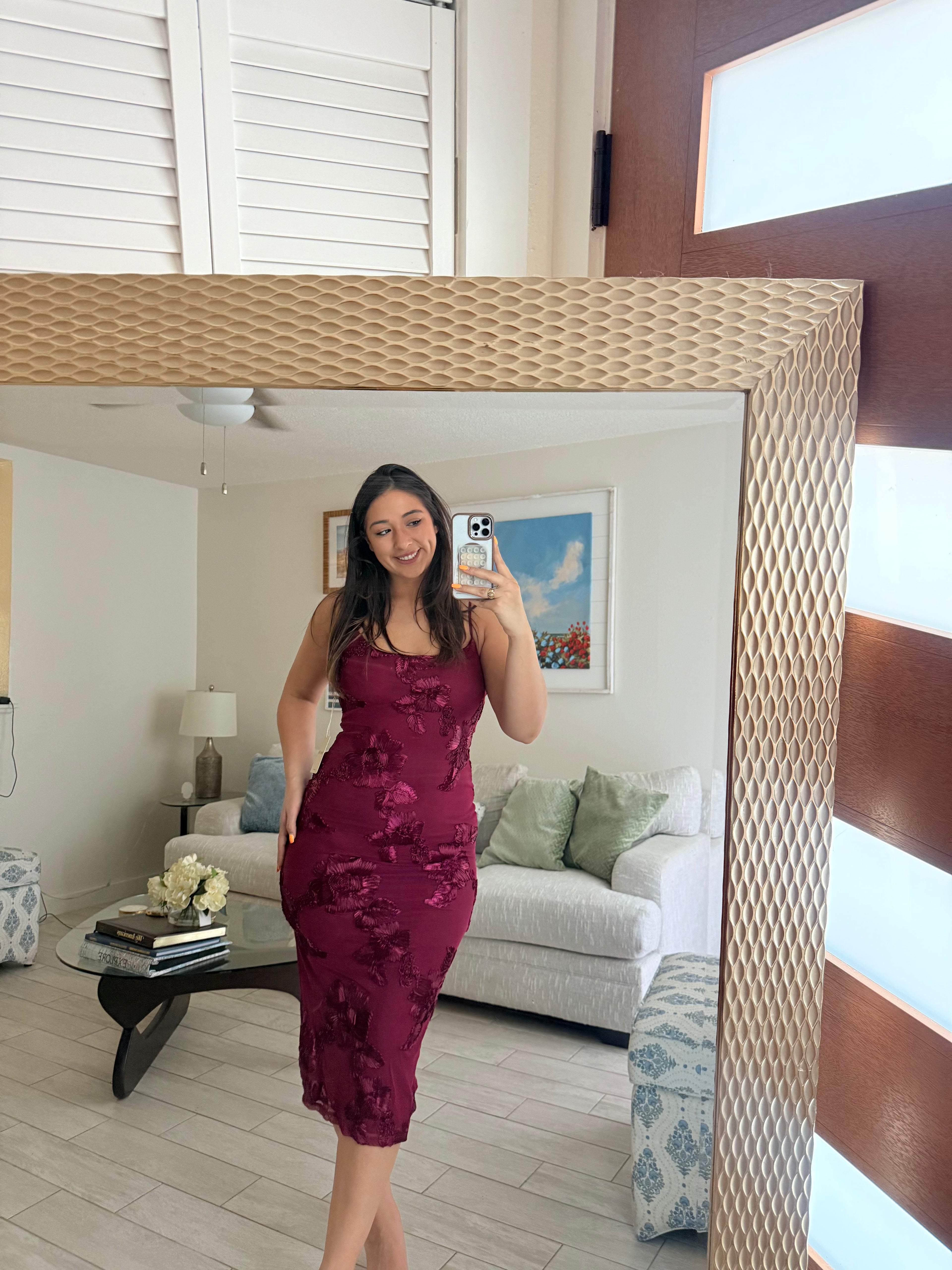 cramberry maxi dress