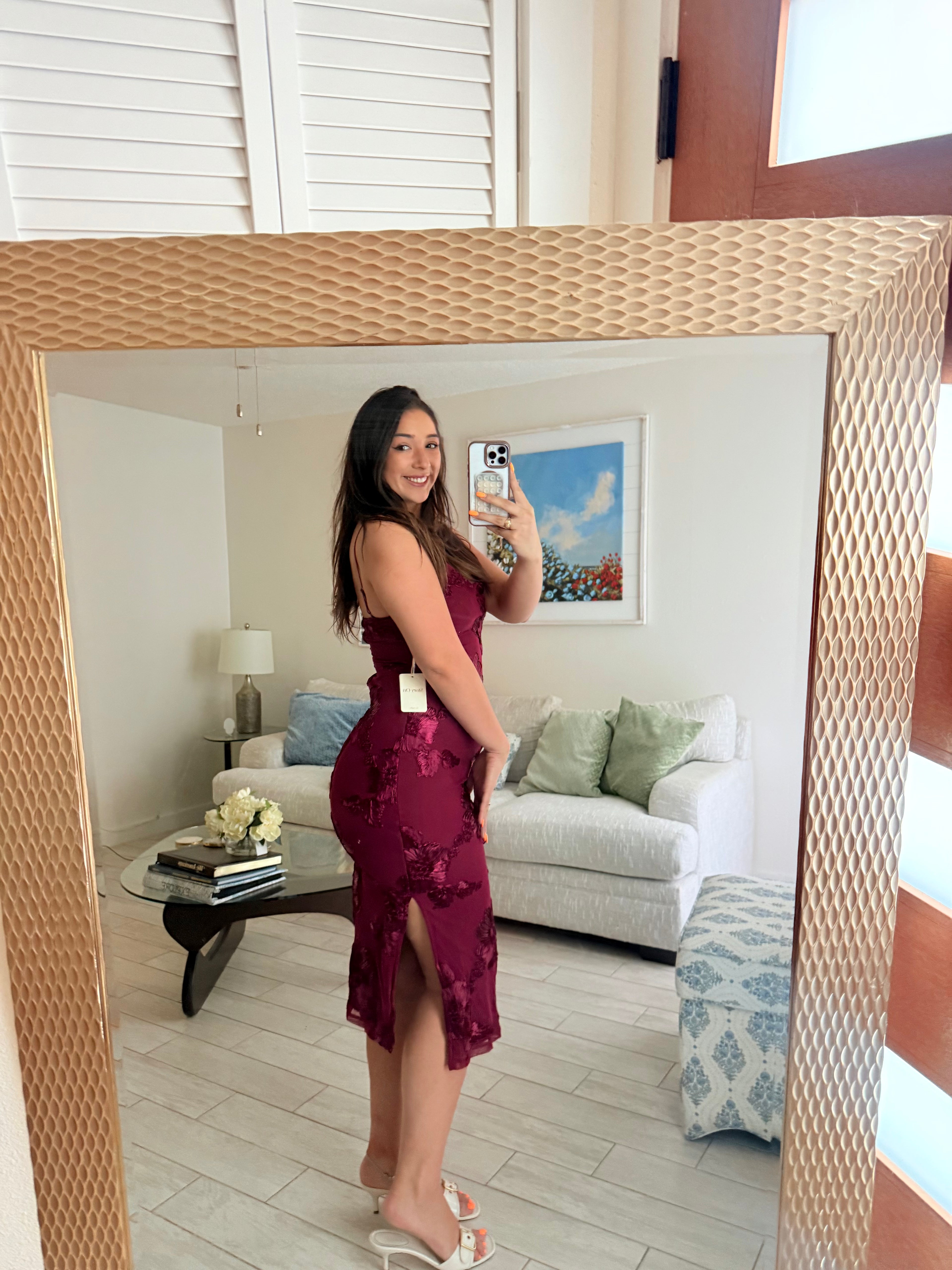 cramberry maxi dress