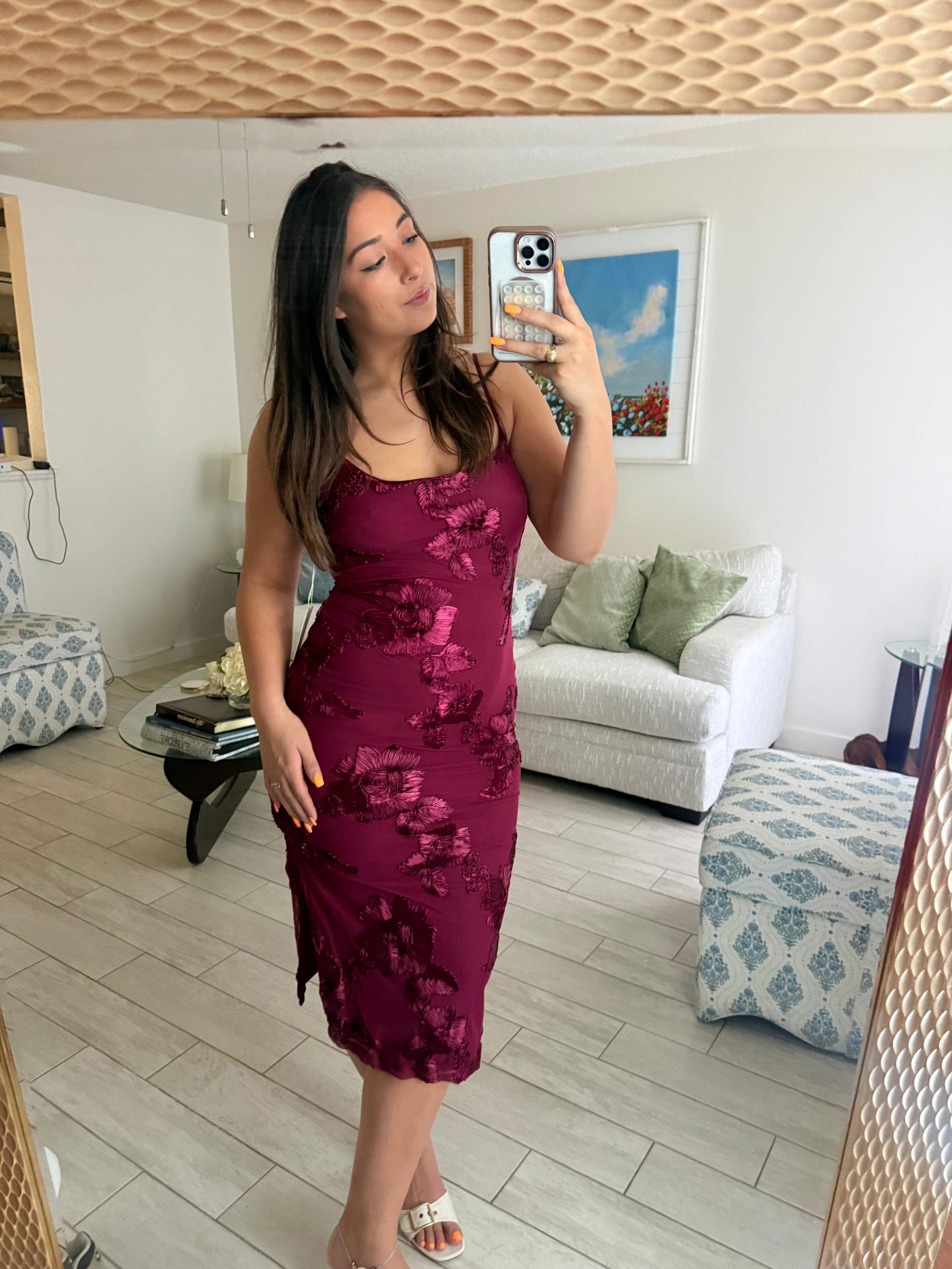 cramberry maxi dress