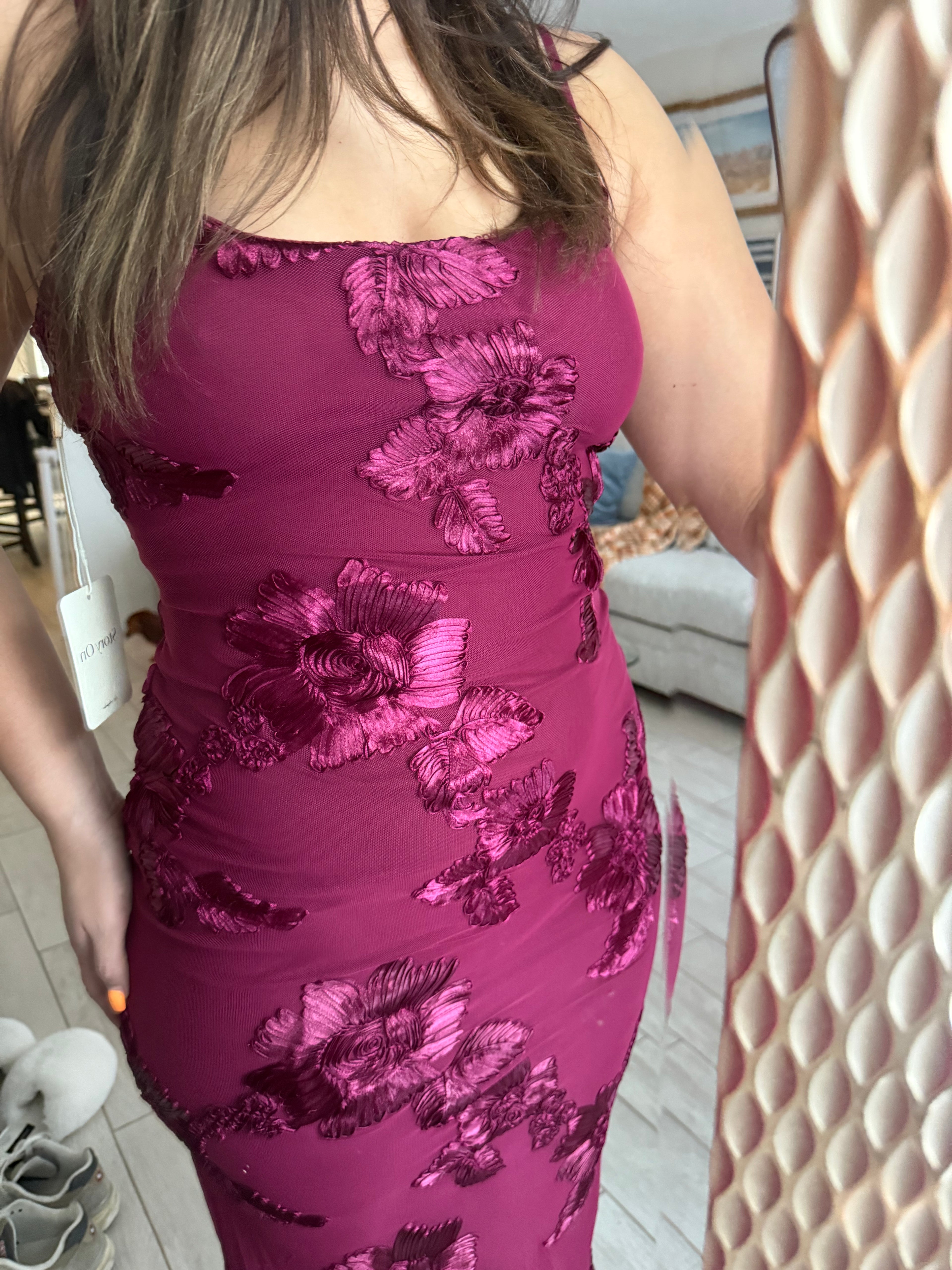 cramberry maxi dress