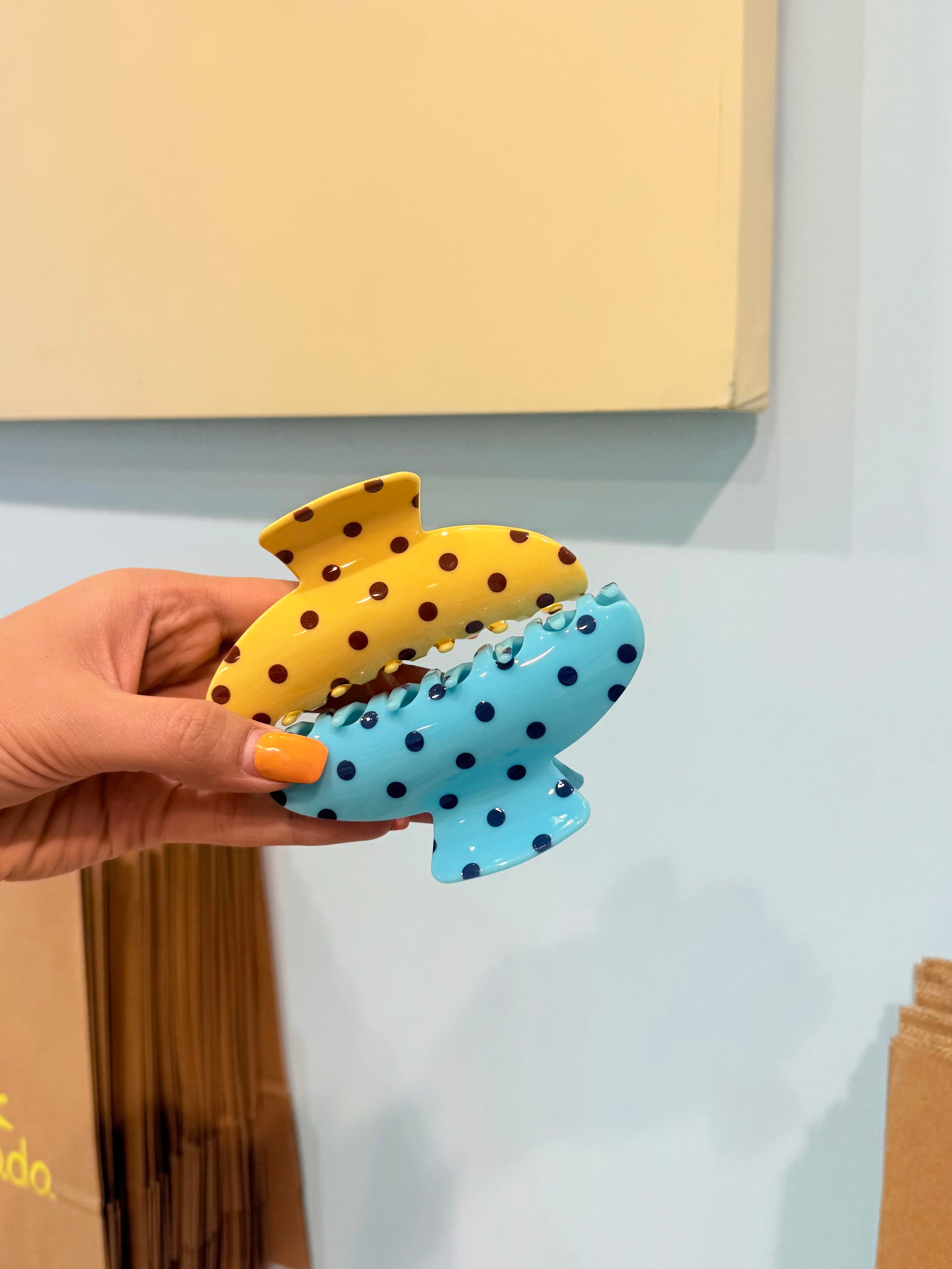 polka dot hair clip