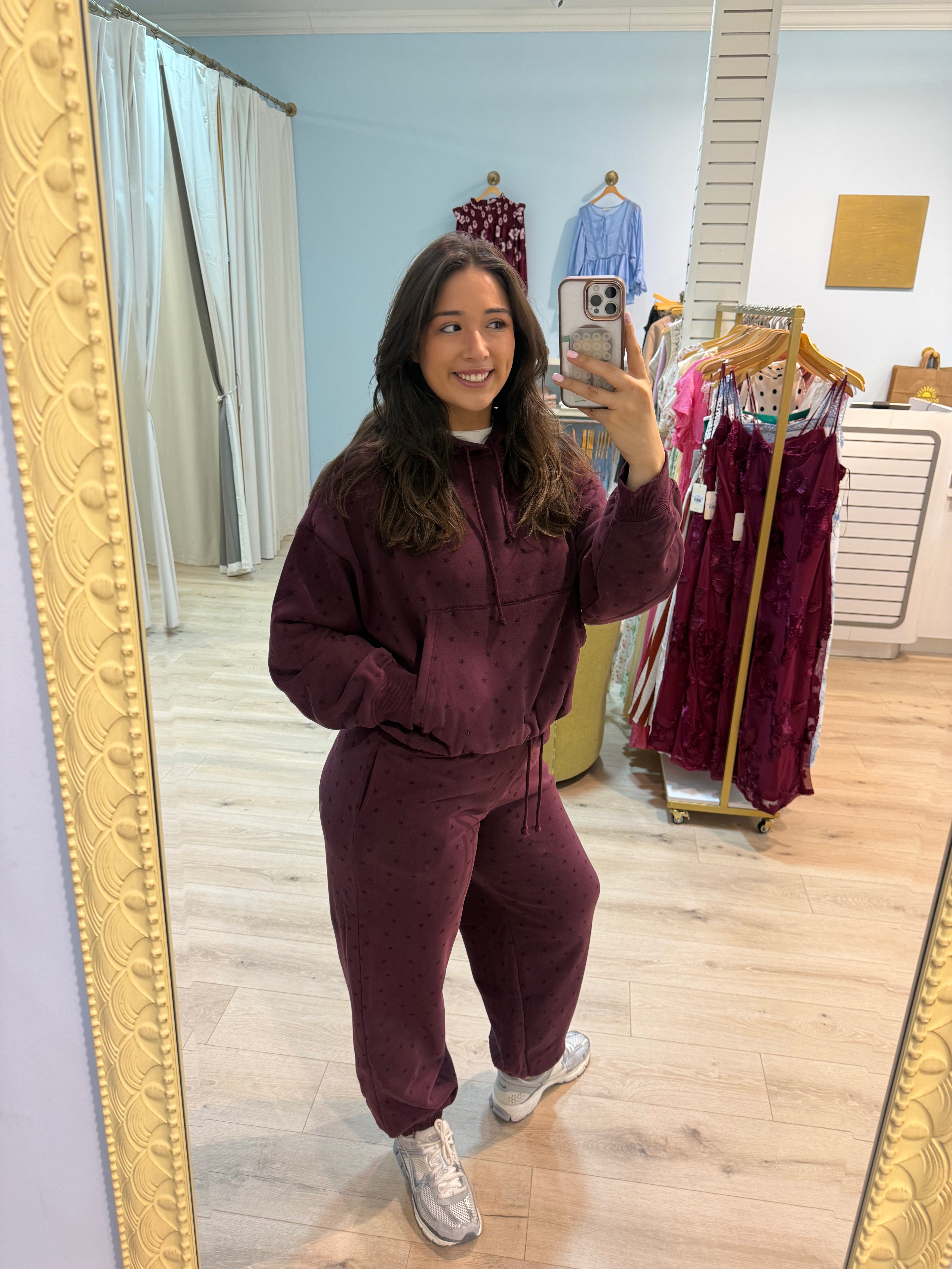 Star Bubble hem Hoodie