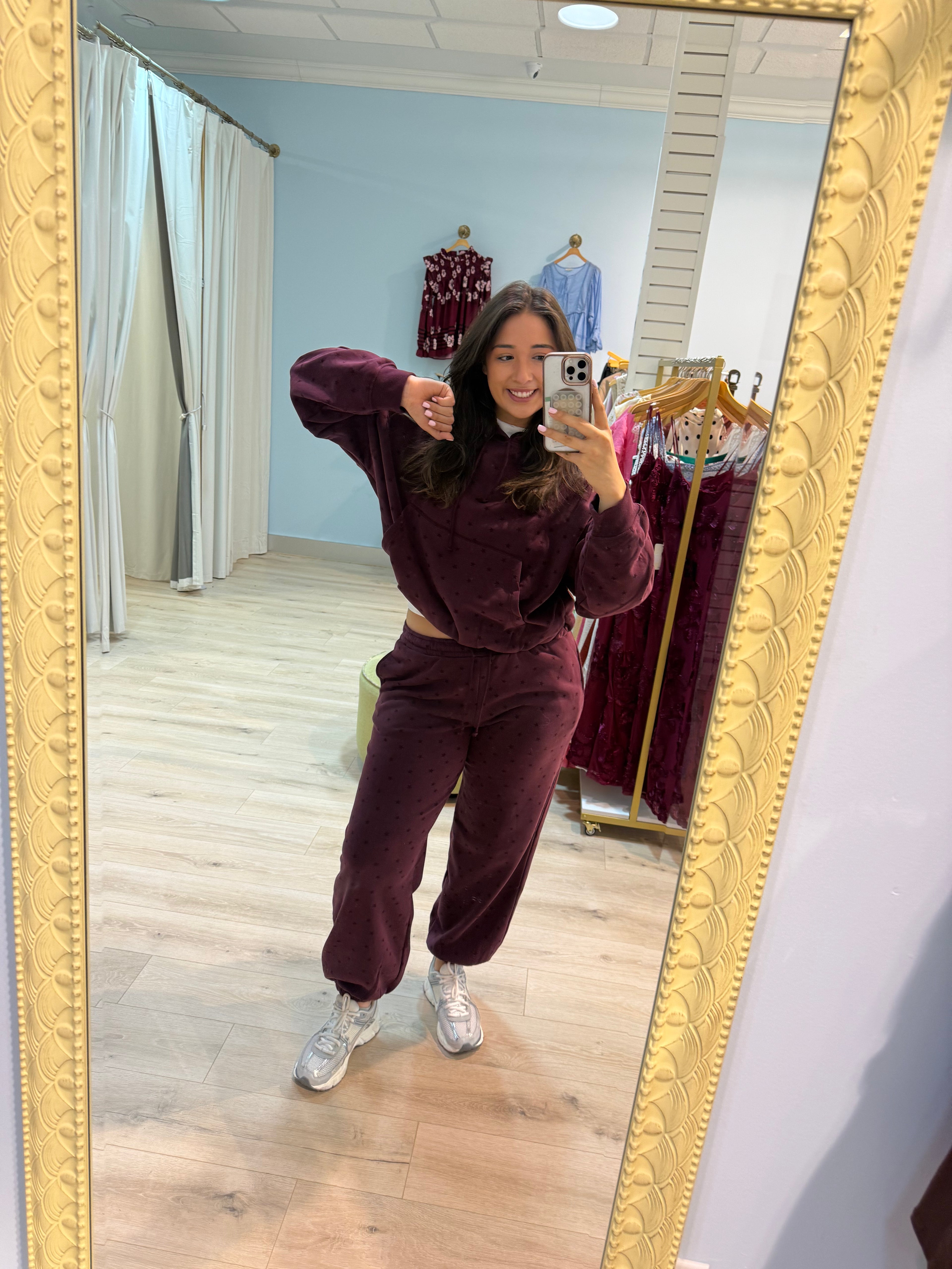 Star Bubble hem Hoodie