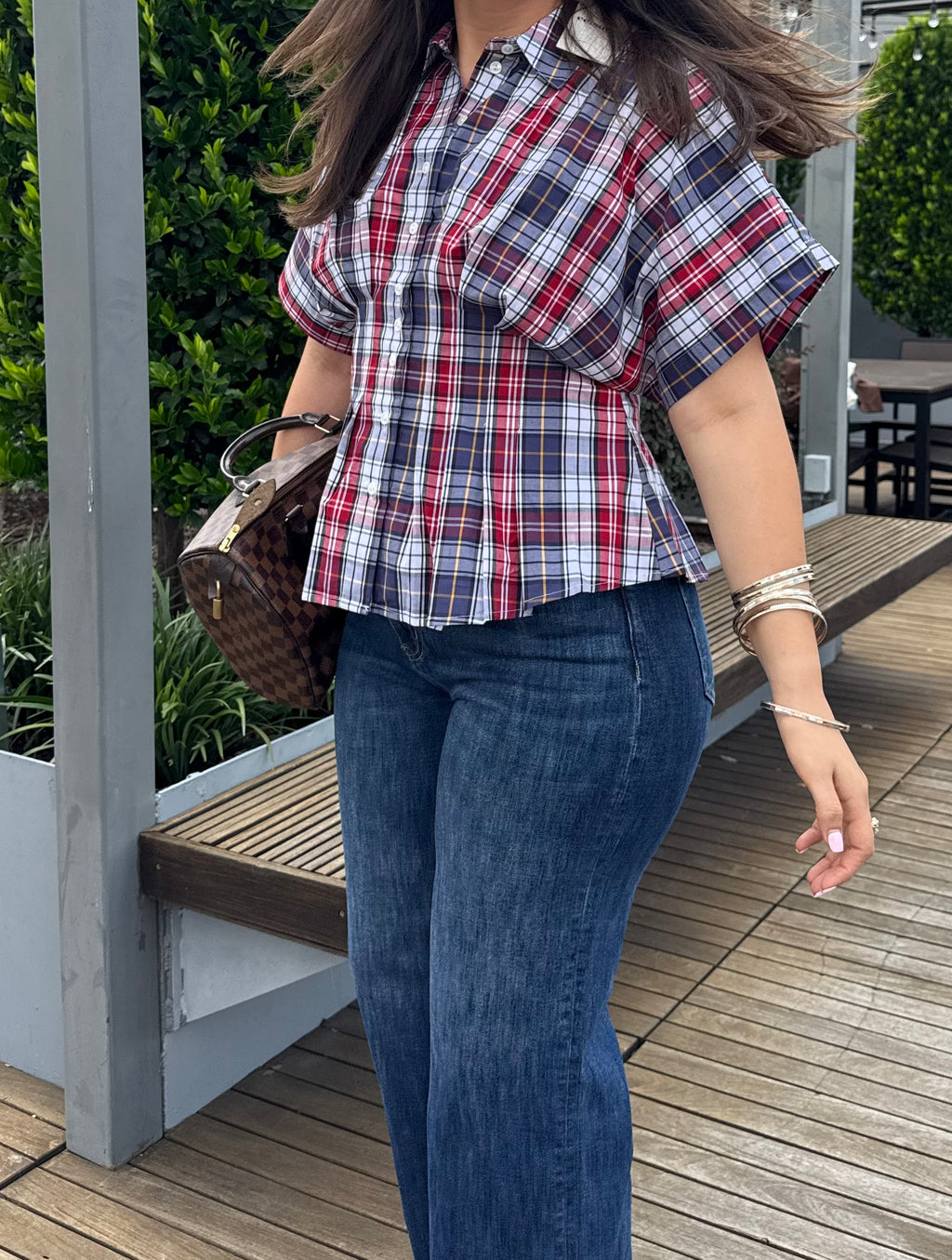 Strawberry Plaid Blouse