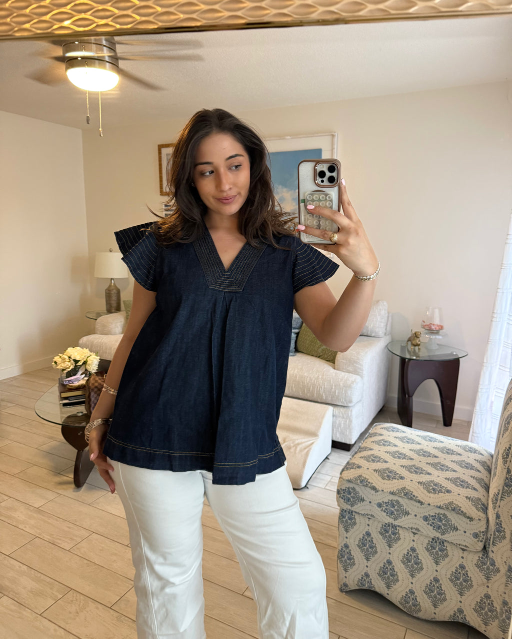 The Denim Blouse