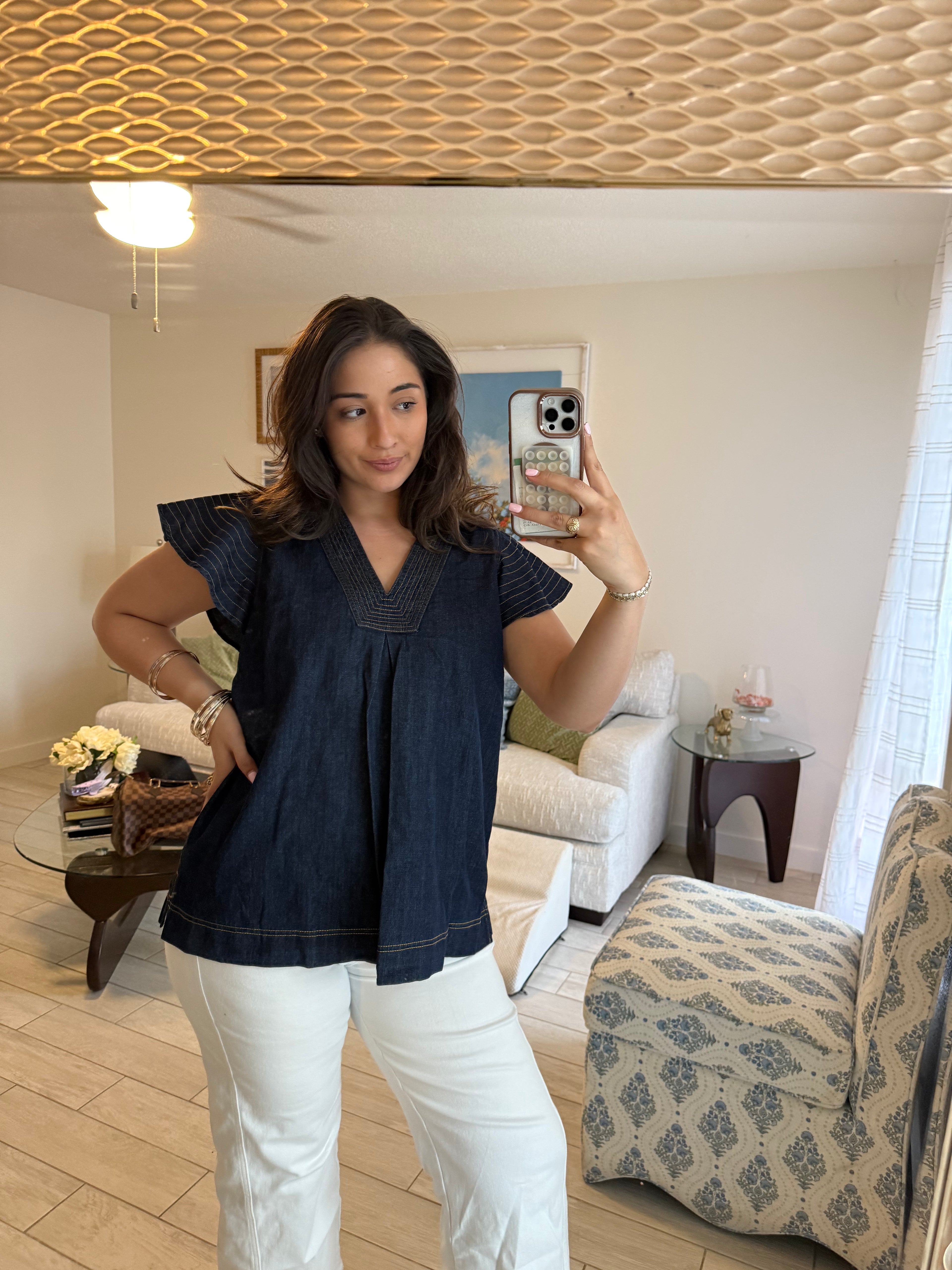 The Denim Blouse