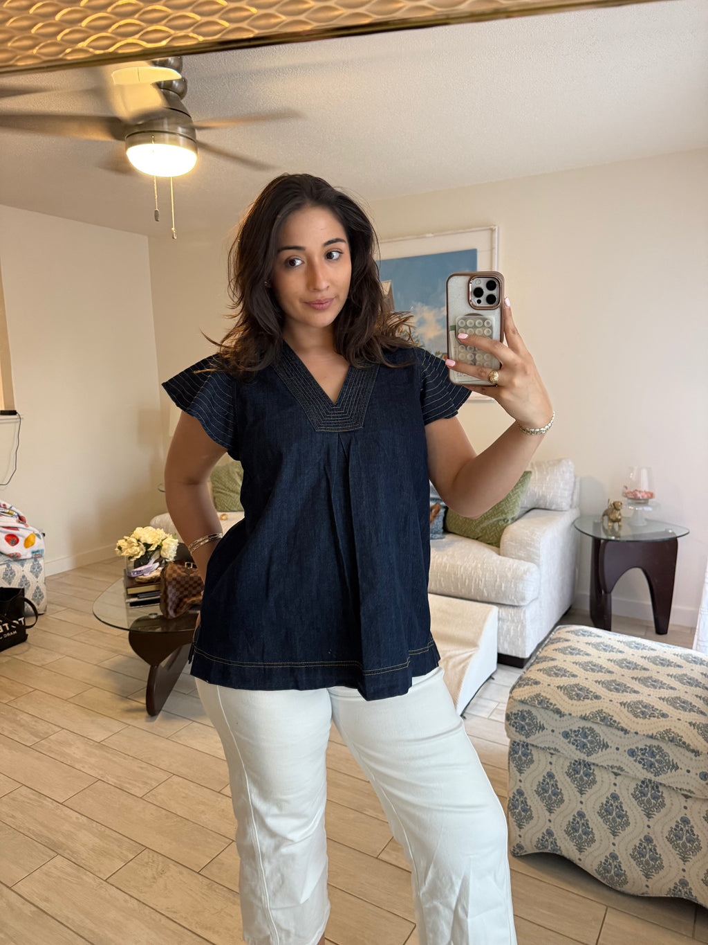 The Denim Blouse