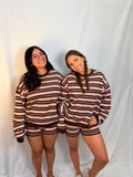 strawberry knit short set