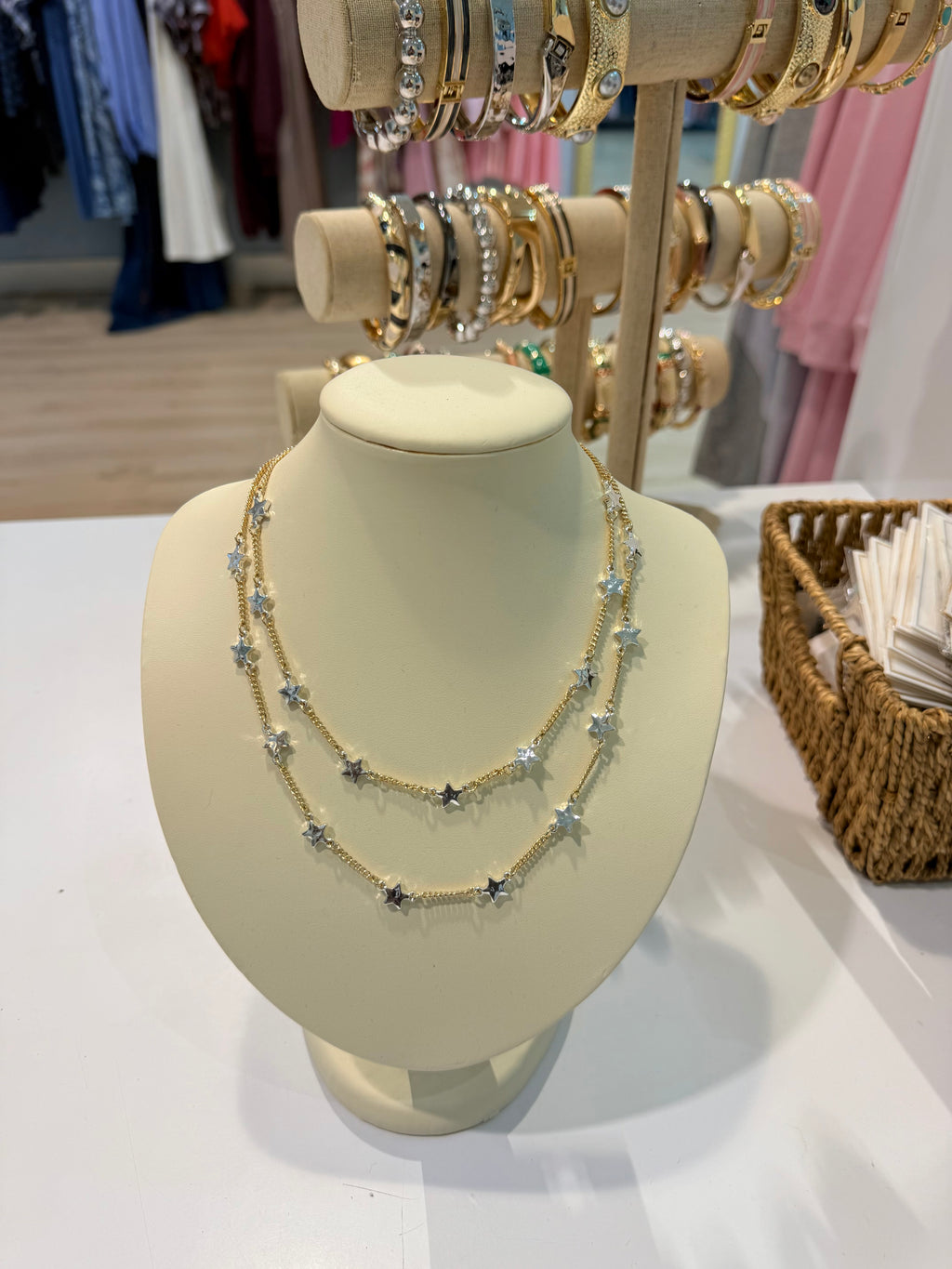 layered star nacklace