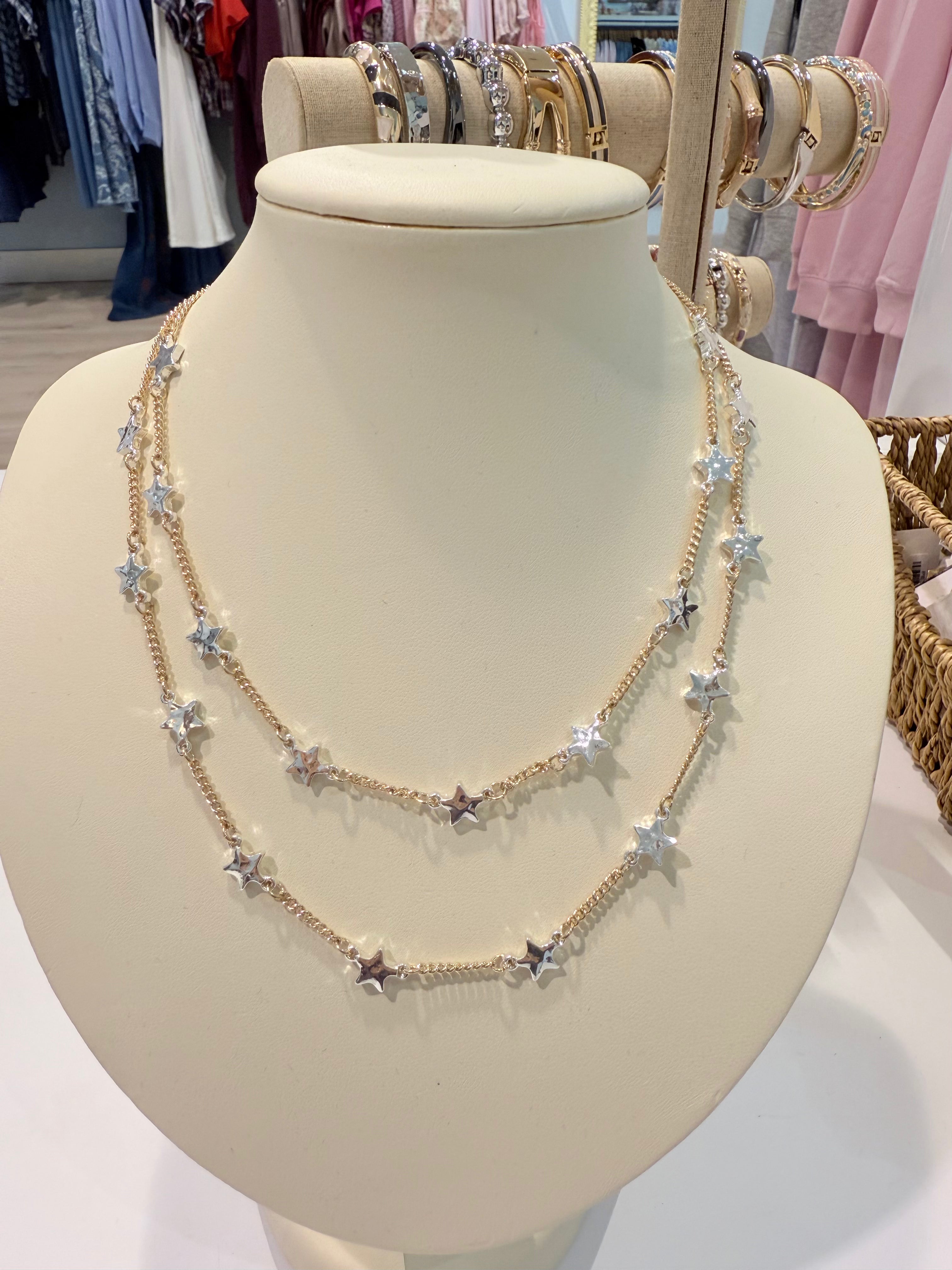 layered star nacklace