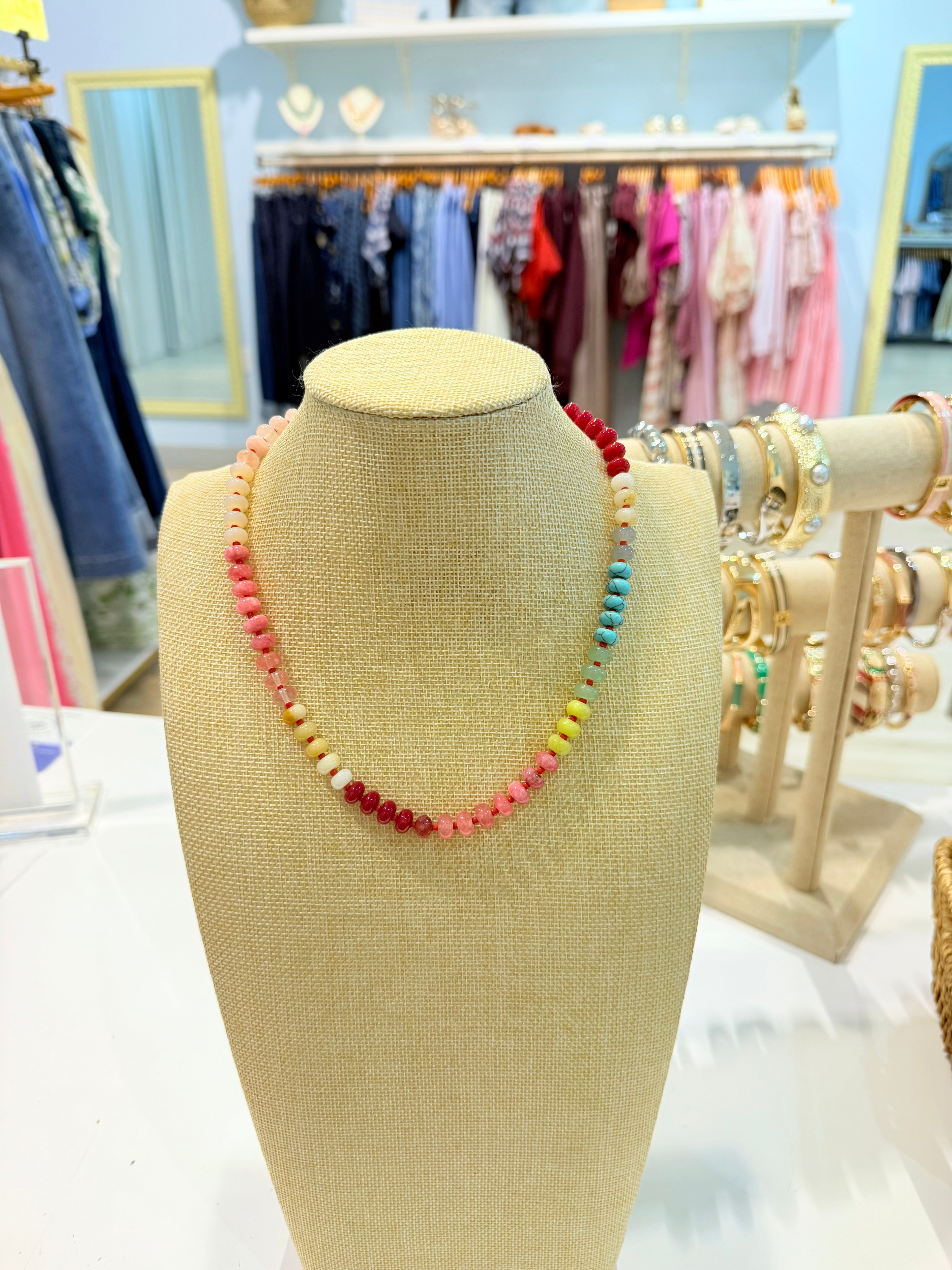 colorful bead necklace