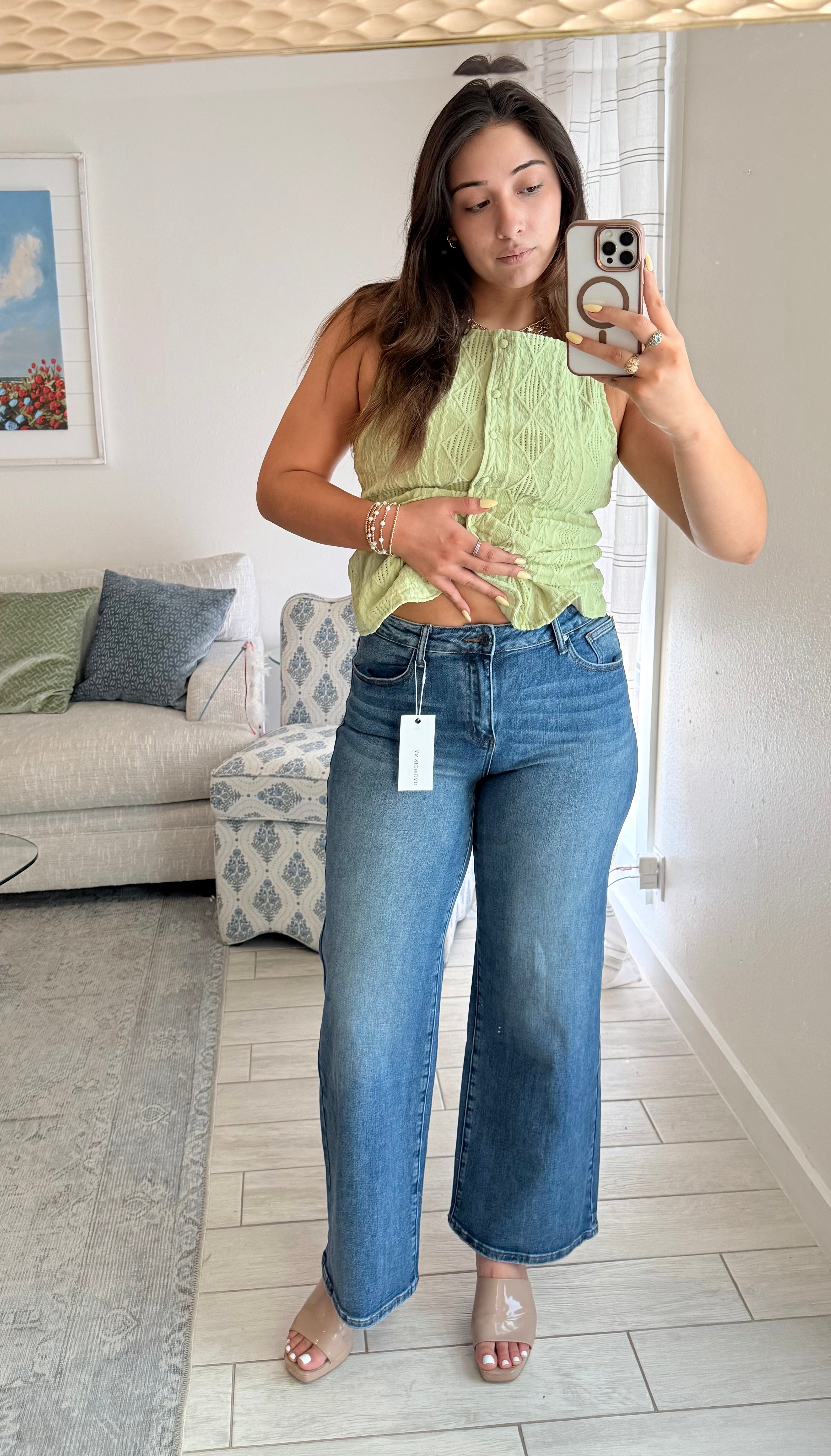 Medium wash denim jeans