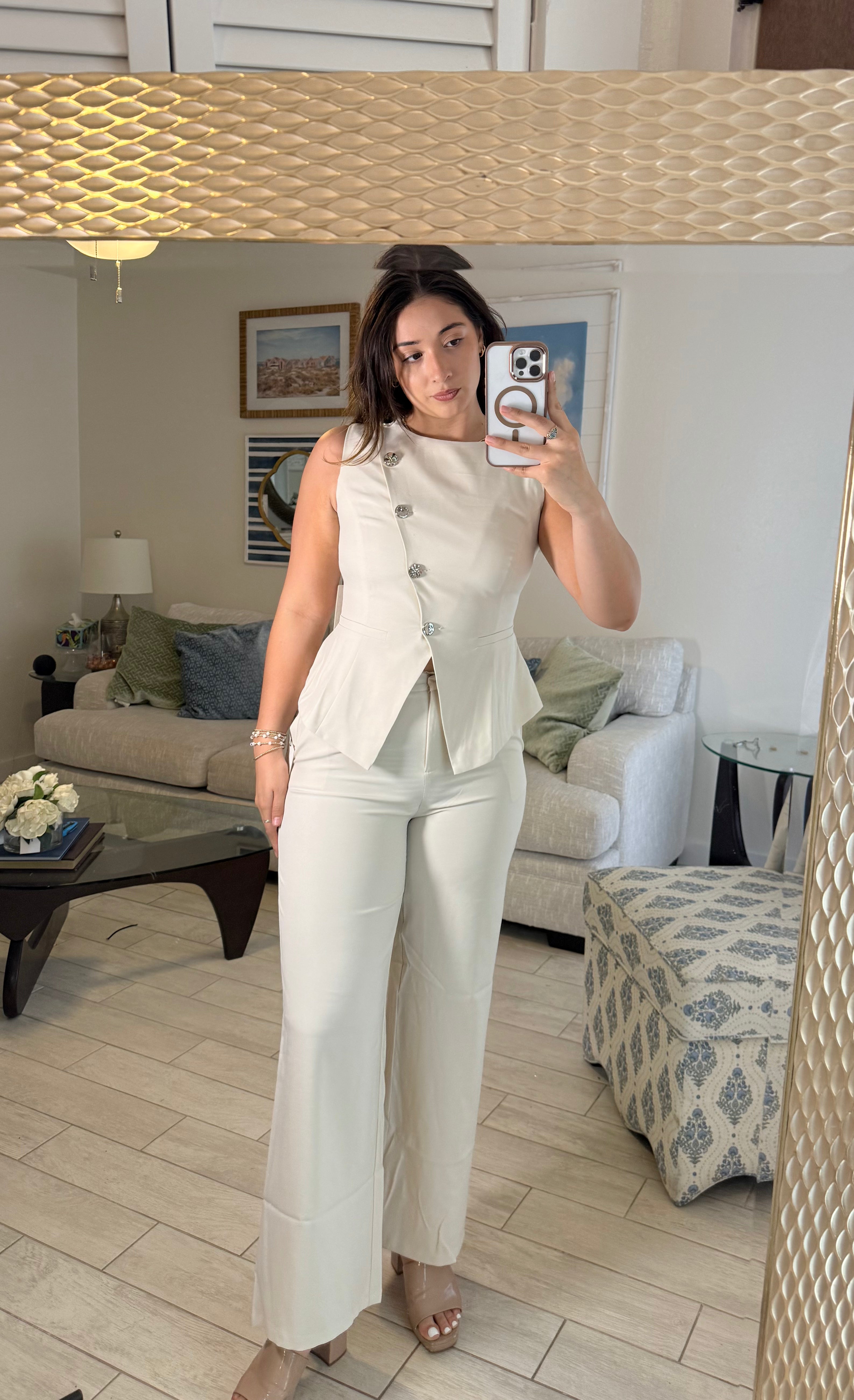 ivory pant set