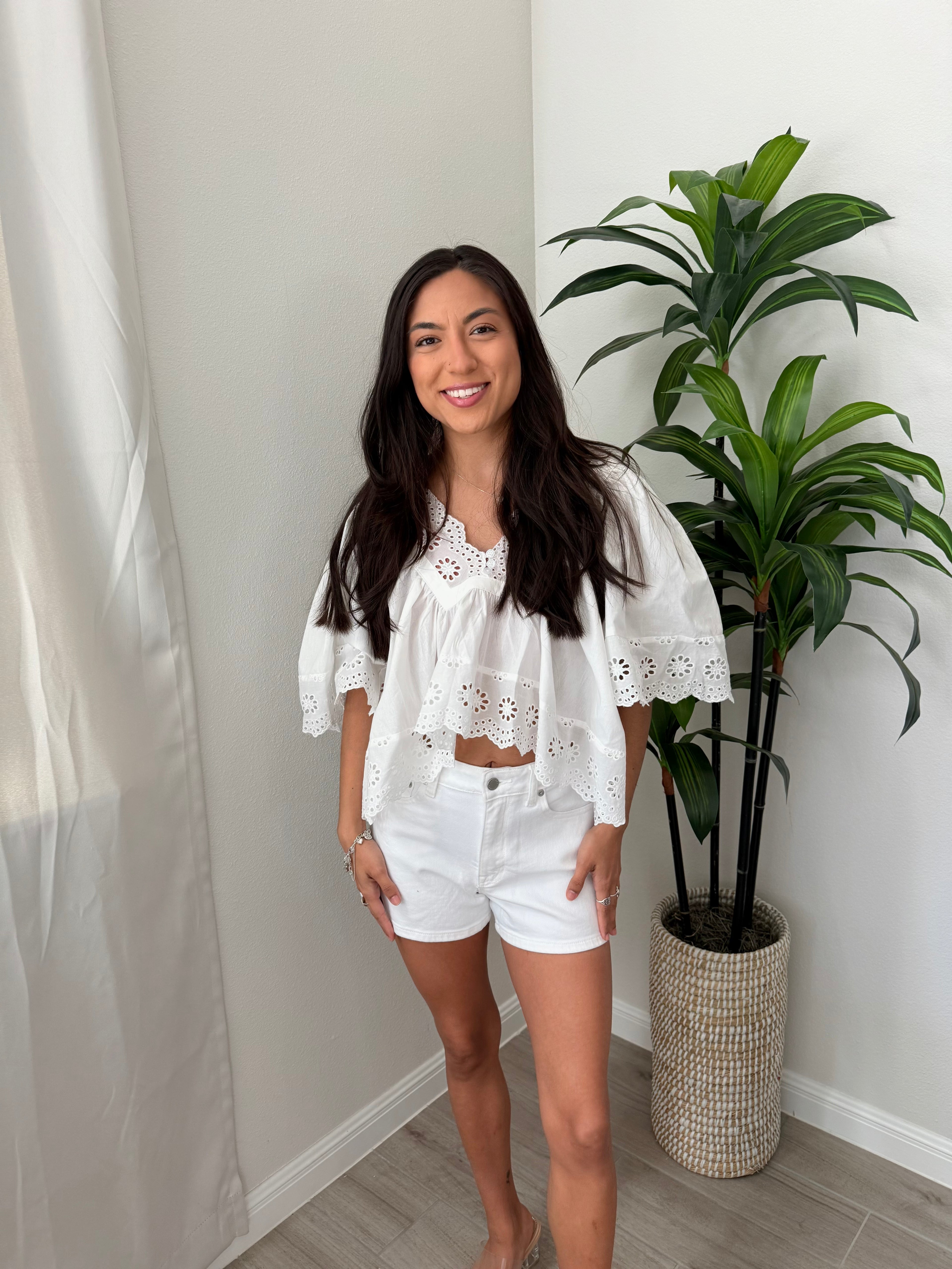 white HR shorts