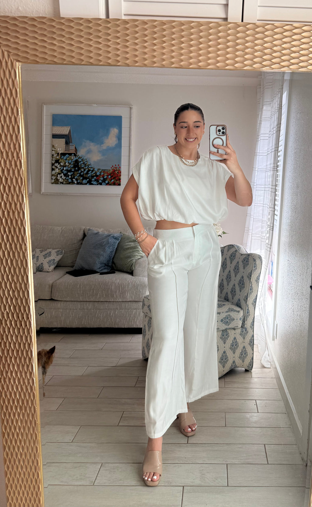 silky wide leg pant