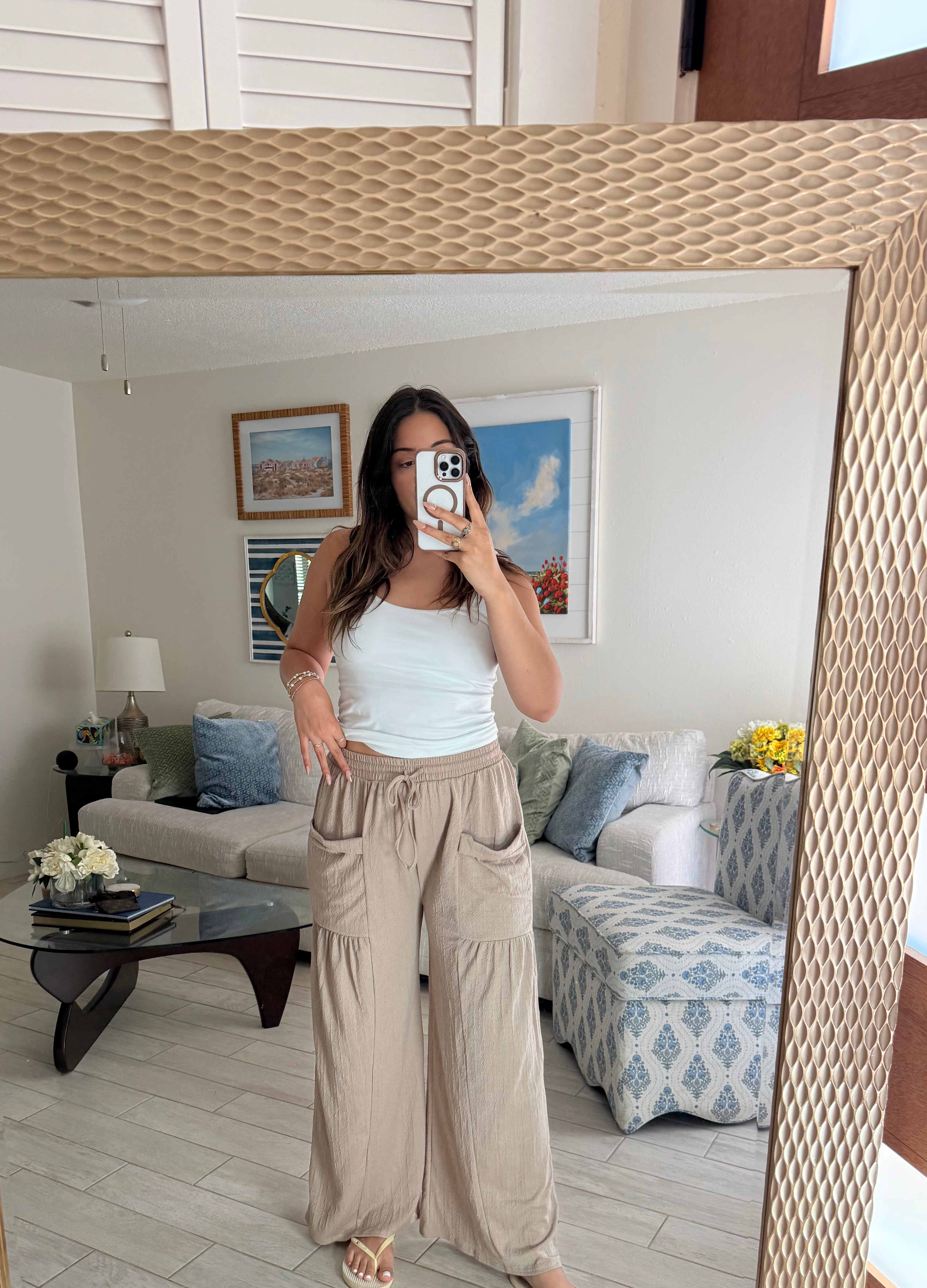Boho straight leg pants