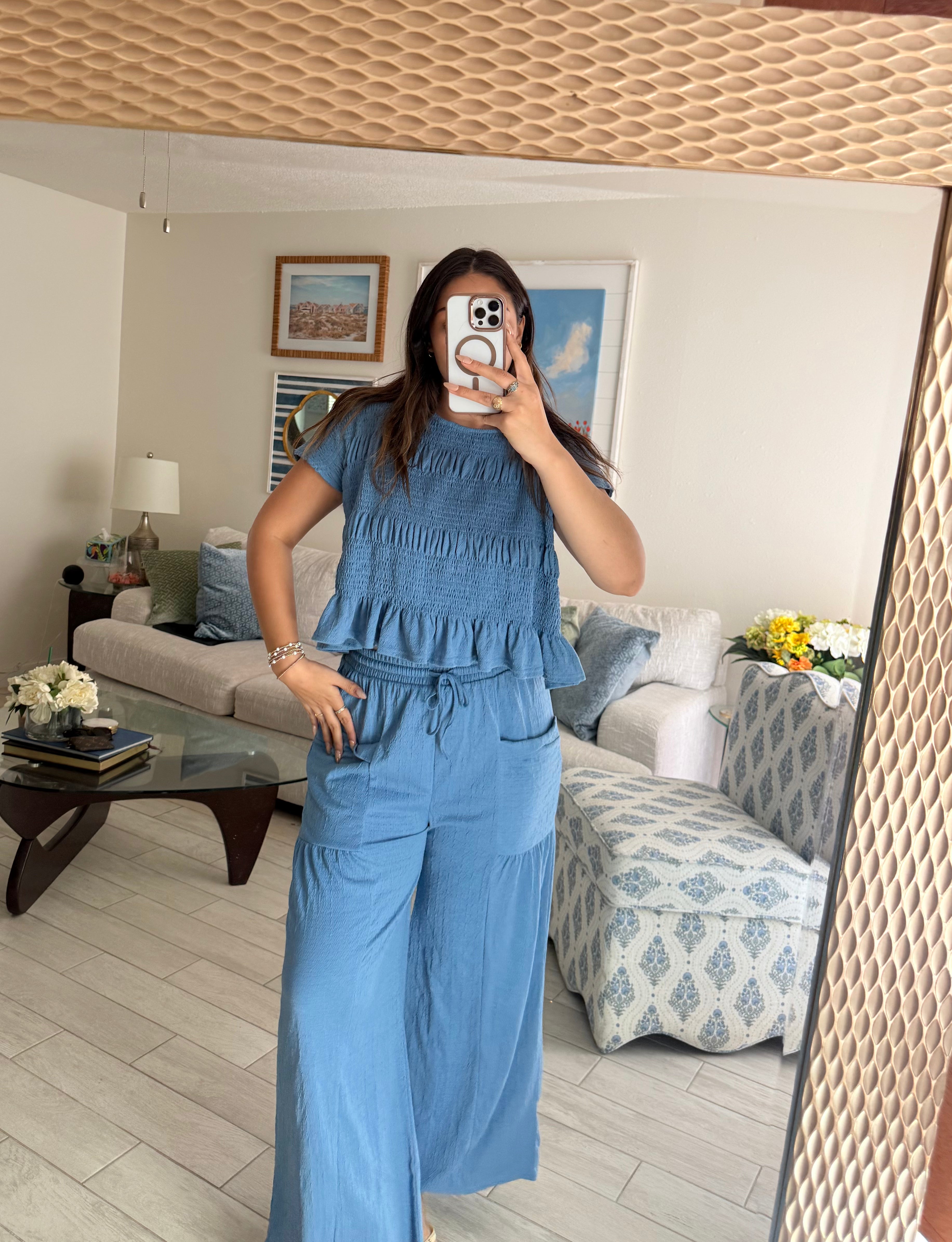 Boho straight leg pants