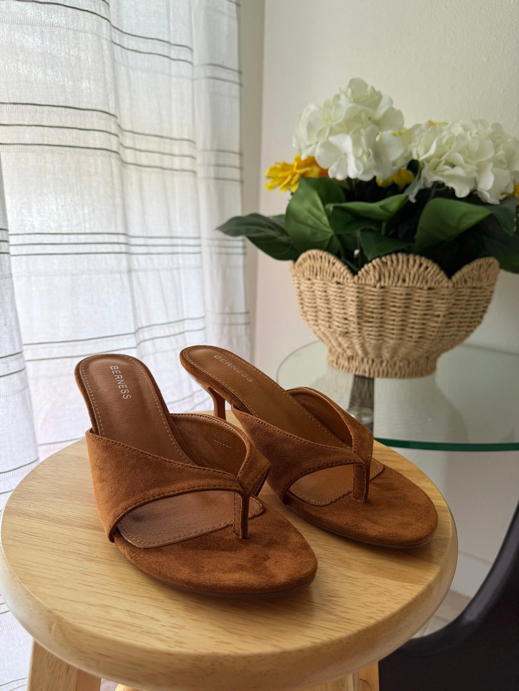 Suede Kitten Sandal Heels