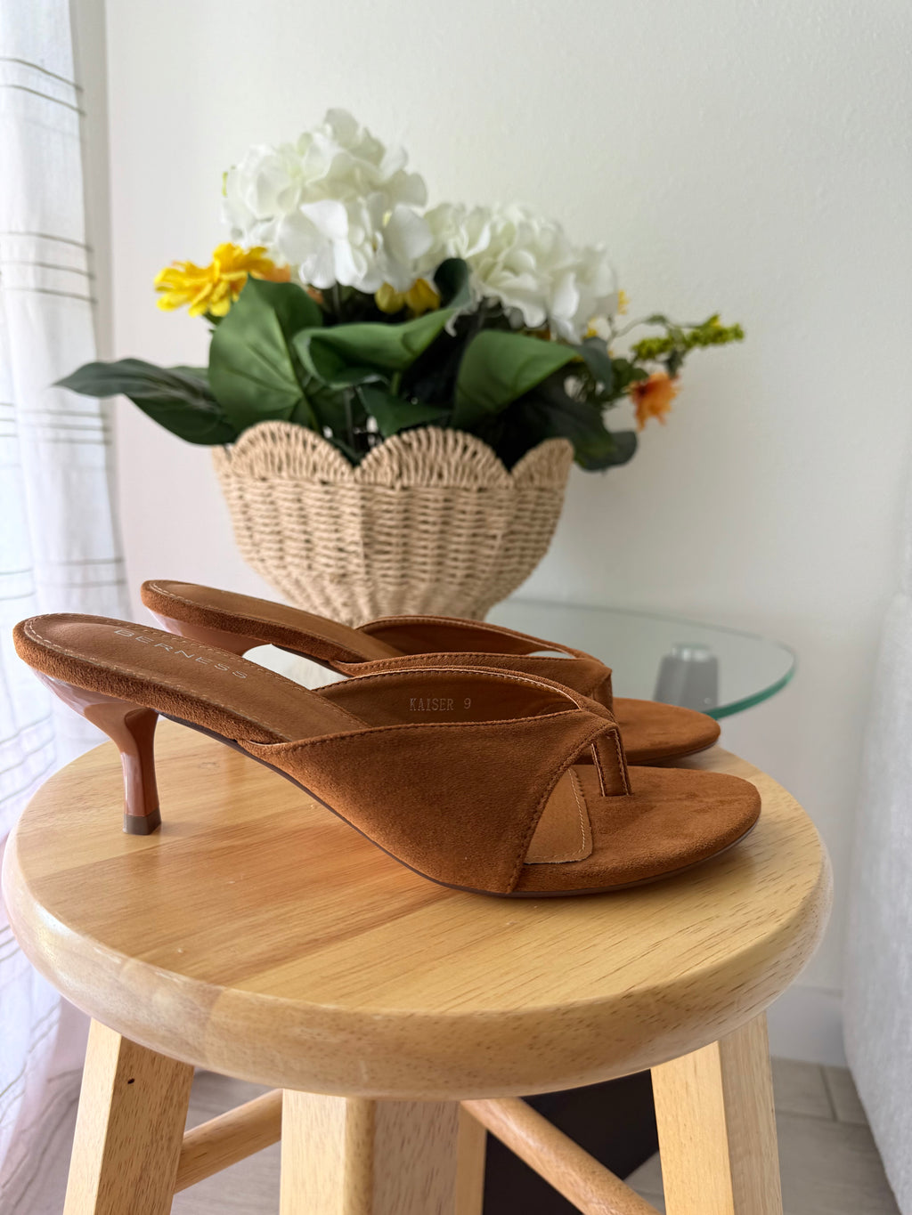 Suede Kitten Sandal Heels