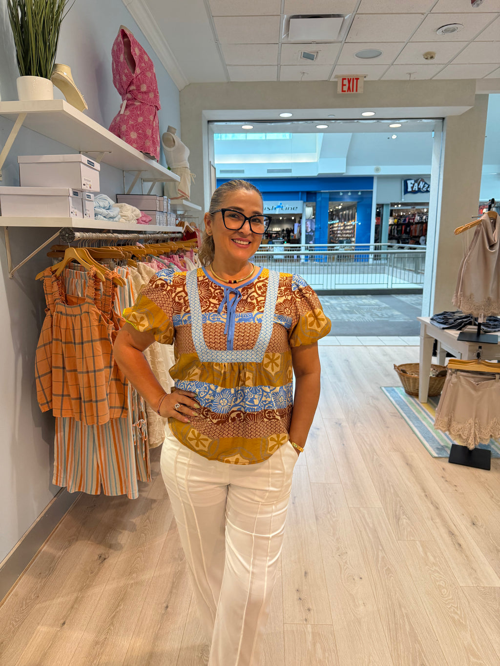 amber print blouse