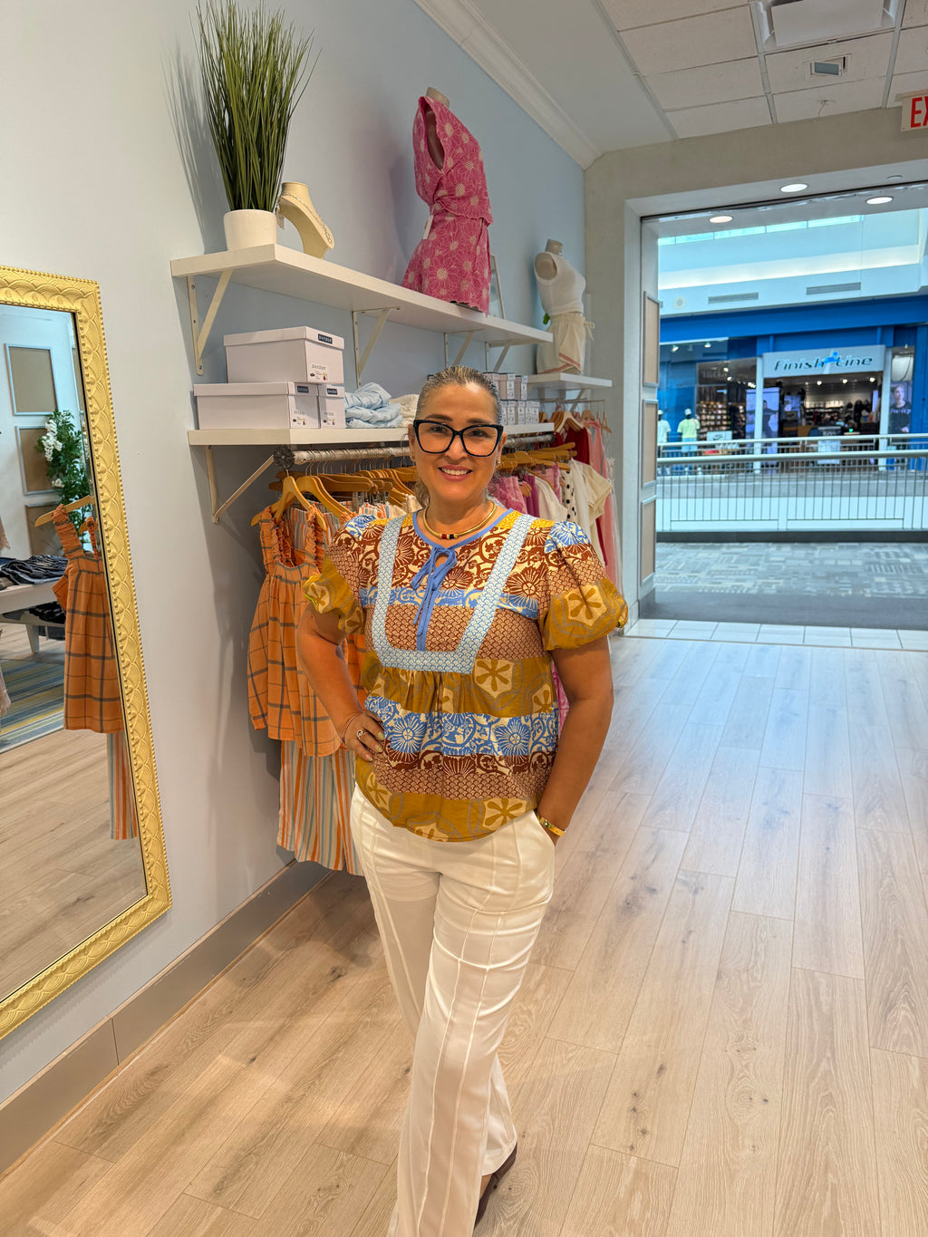 amber print blouse