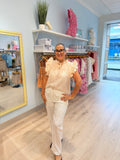 ruffled sleeve blouse