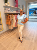 blue 100% cotton blouse